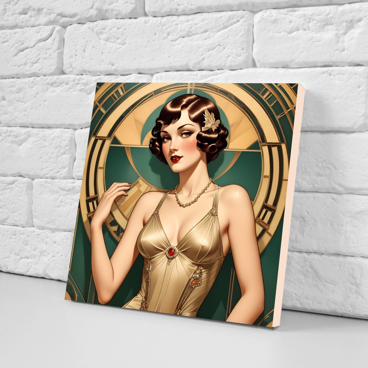 Art Deco Ceramic tiles - Set of 3 Art Deco Wall Decor Tiles - Kitchen Backsplash Tiles, Bathroom Tiles, Decorative Tiles, Shower Tiles