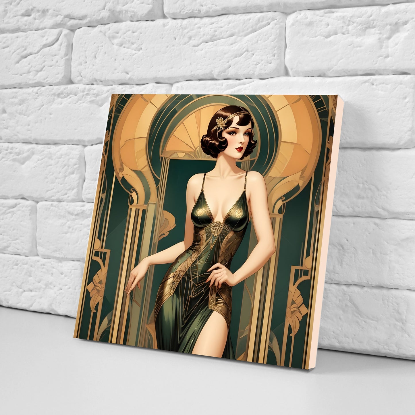 Art Deco Ceramic tiles - Set of 3 Art Deco Wall Decor Tiles - Kitchen Backsplash Tiles, Bathroom Tiles, Decorative Tiles, Shower Tiles