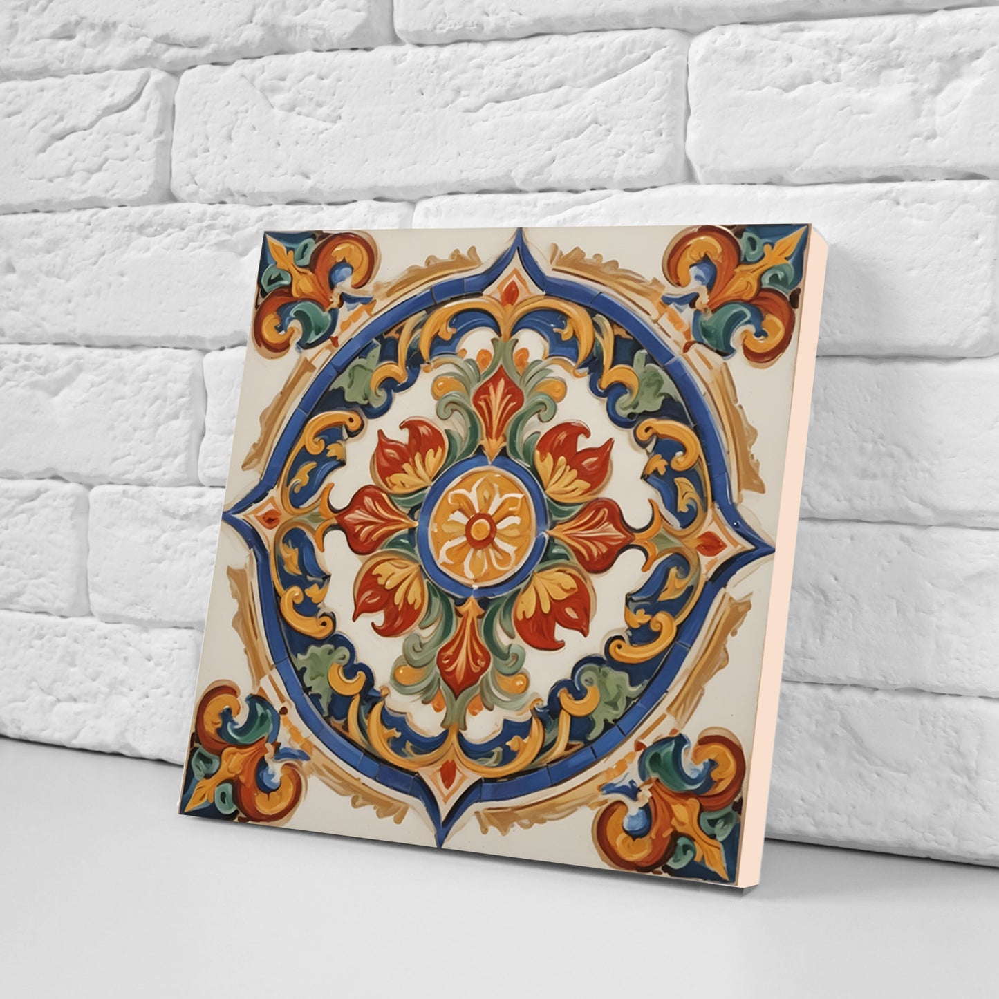 Sicilian Ceramic tiles - Set of 3 Sicilian Wall Decor Tiles - Kitchen Backsplash Tiles, Bathroom Tiles, Sicilian ceramics, Shower tiles