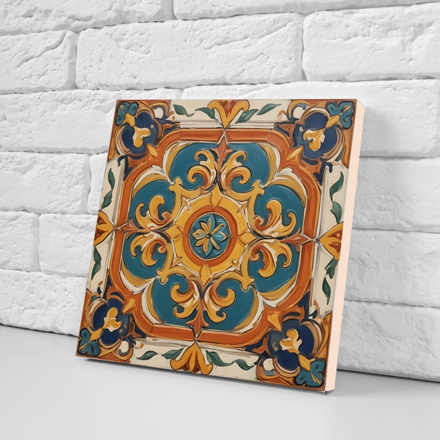 Sicilian Ceramic tiles - Set of 3 Sicilian Wall Decor Tiles - Kitchen Backsplash Tiles, Bathroom Tiles, Sicilian ceramics, Shower tiles
