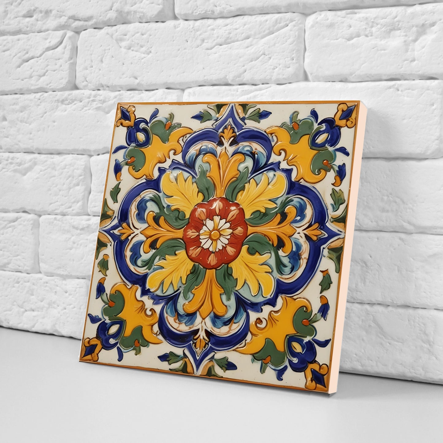 Sicilian Ceramic tiles - Set of 3 Sicilian Wall Decor Tiles - Kitchen Backsplash Tiles, Bathroom Tiles, Sicilian ceramics, Shower tiles