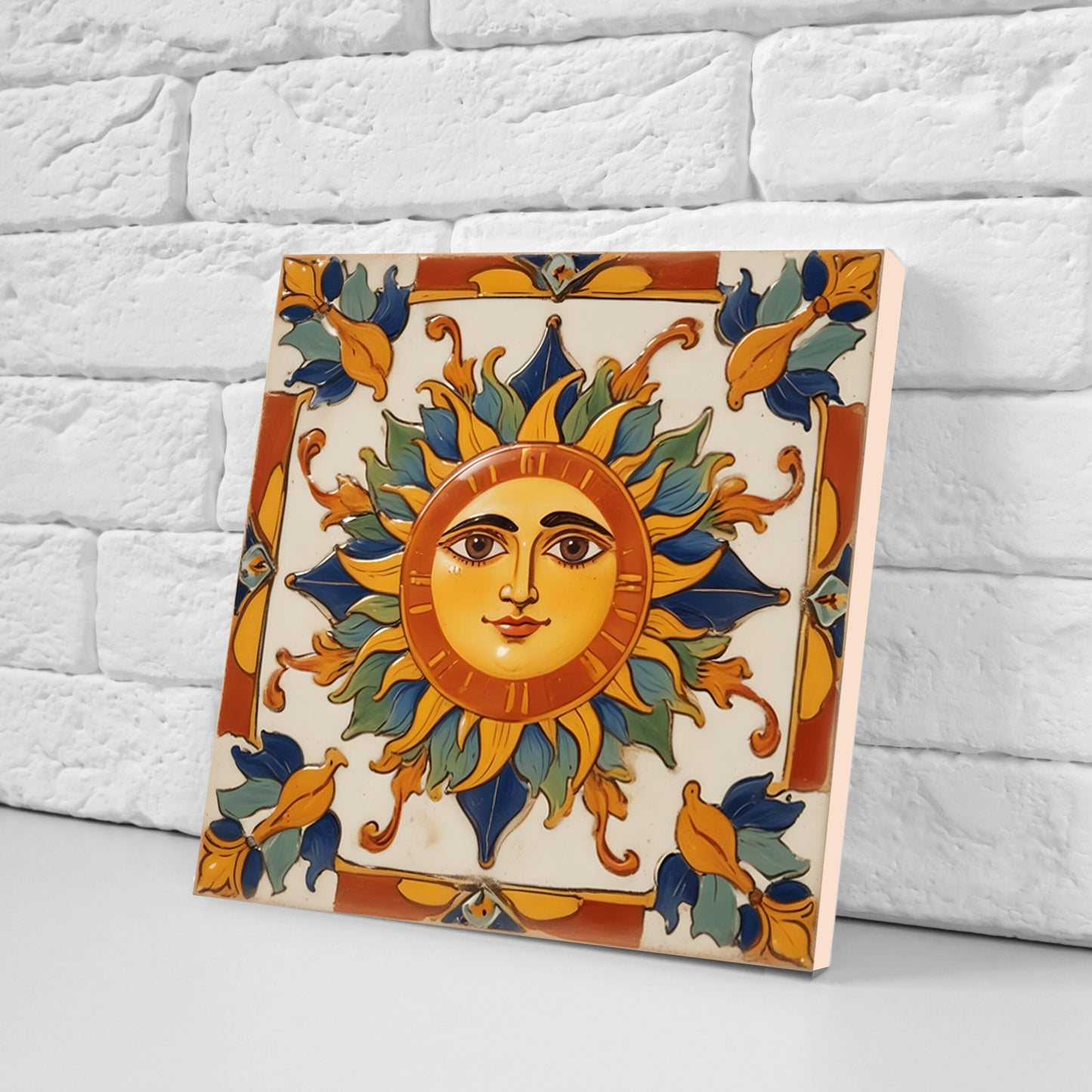 Sicilian Ceramic tiles - Set of 3 Sicilian Wall Decor Tiles - Kitchen Backsplash Tiles, Bathroom Tiles, Sicilian ceramics, Shower tiles
