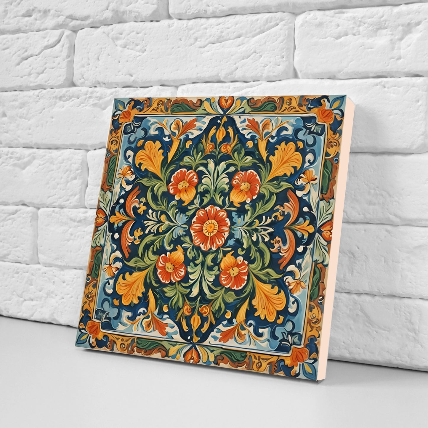 Sicilian Ceramic tiles - Set of 3 Sicilian Wall Decor Tiles - Kitchen Backsplash Tiles, Bathroom Tiles, Sicilian ceramics, Shower tiles