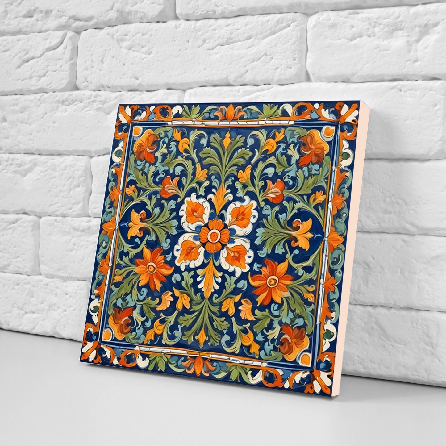 Sicilian Ceramic tiles - Set of 3 Sicilian Wall Decor Tiles - Kitchen Backsplash Tiles, Bathroom Tiles, Sicilian ceramics, Shower tiles