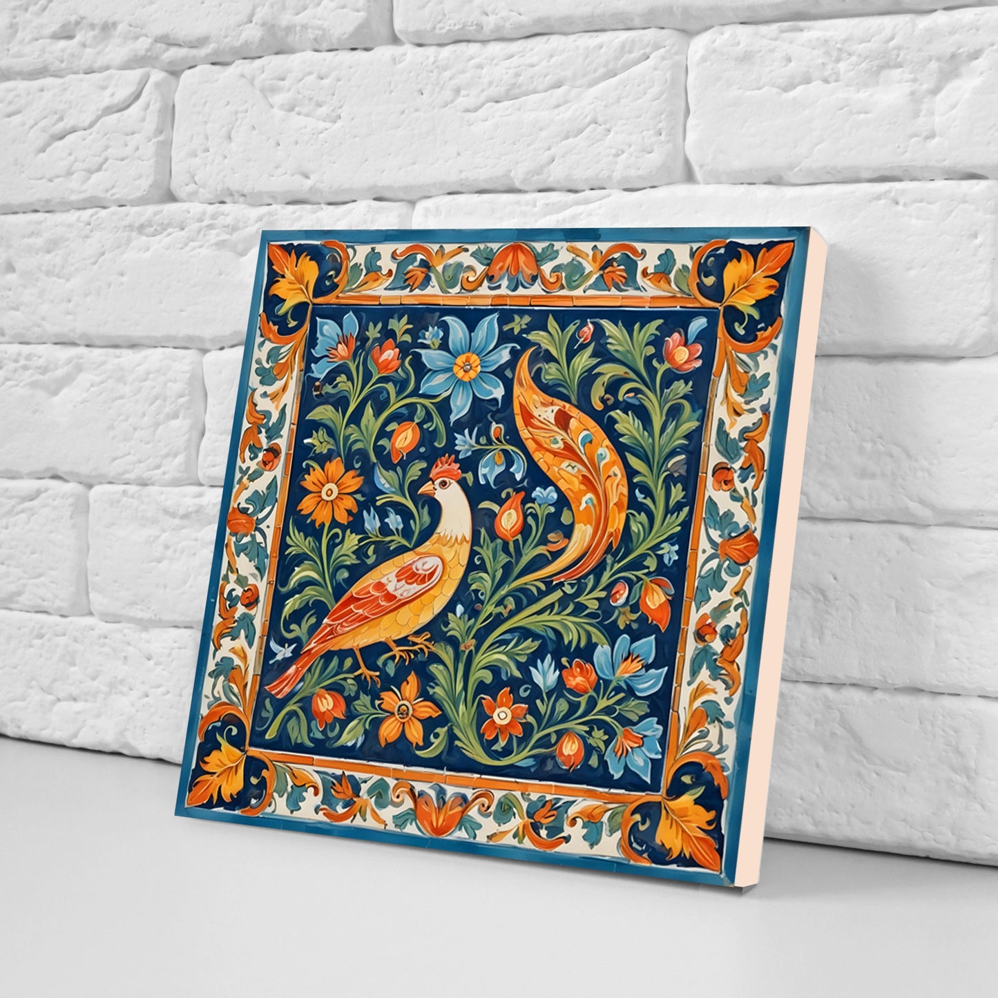 Sicilian Ceramic tiles - Set of 3 Sicilian Wall Decor Tiles - Kitchen Backsplash Tiles, Bathroom Tiles, Sicilian ceramics, Shower tiles