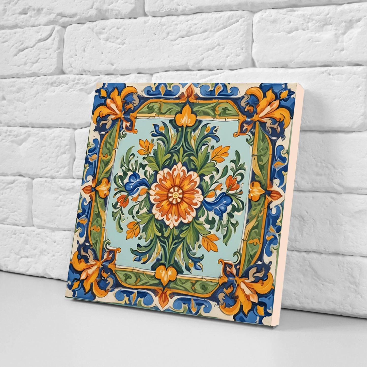 Sicilian Ceramic tiles - Set of 3 Sicilian Wall Decor Tiles - Kitchen Backsplash Tiles, Bathroom Tiles, Sicilian ceramics, Shower tiles