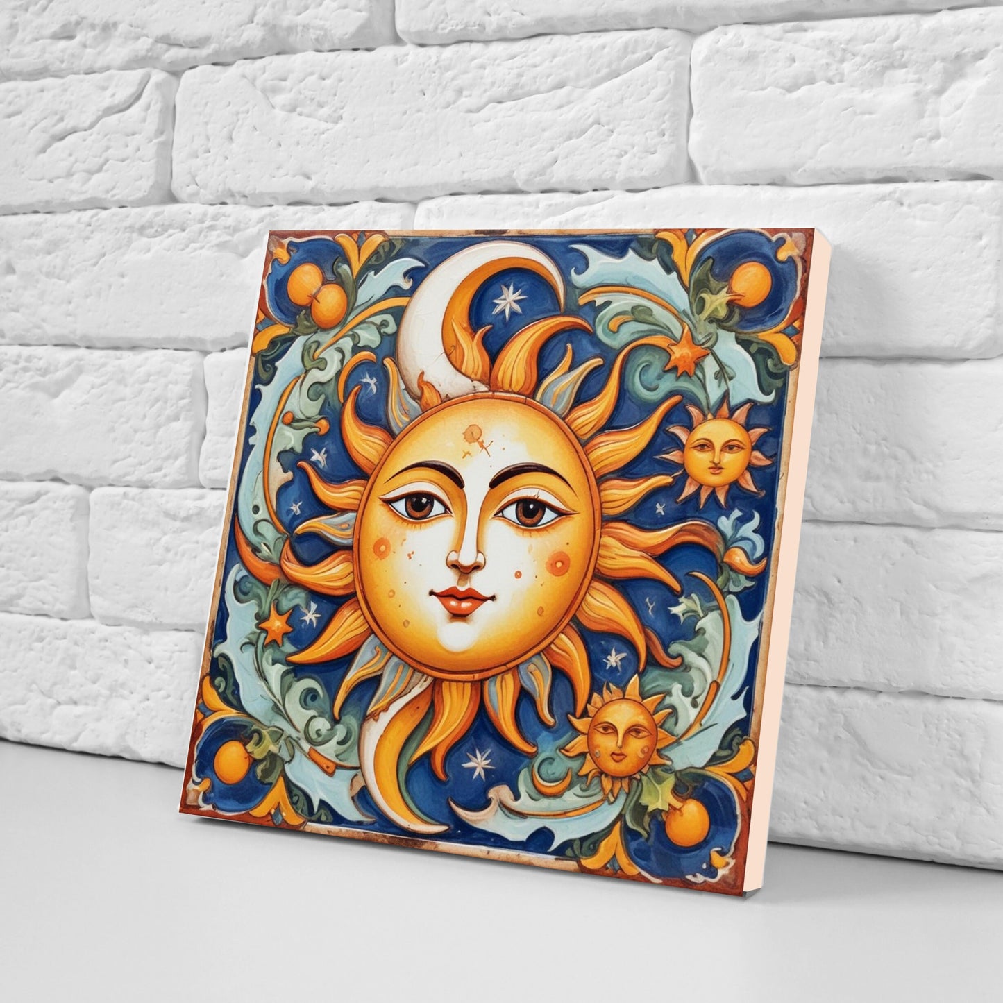 Sicilian Ceramic tiles - Set of 3 Sicilian Wall Decor Tiles - Kitchen Backsplash Tiles, Bathroom Tiles, Sicilian ceramics, Shower tiles