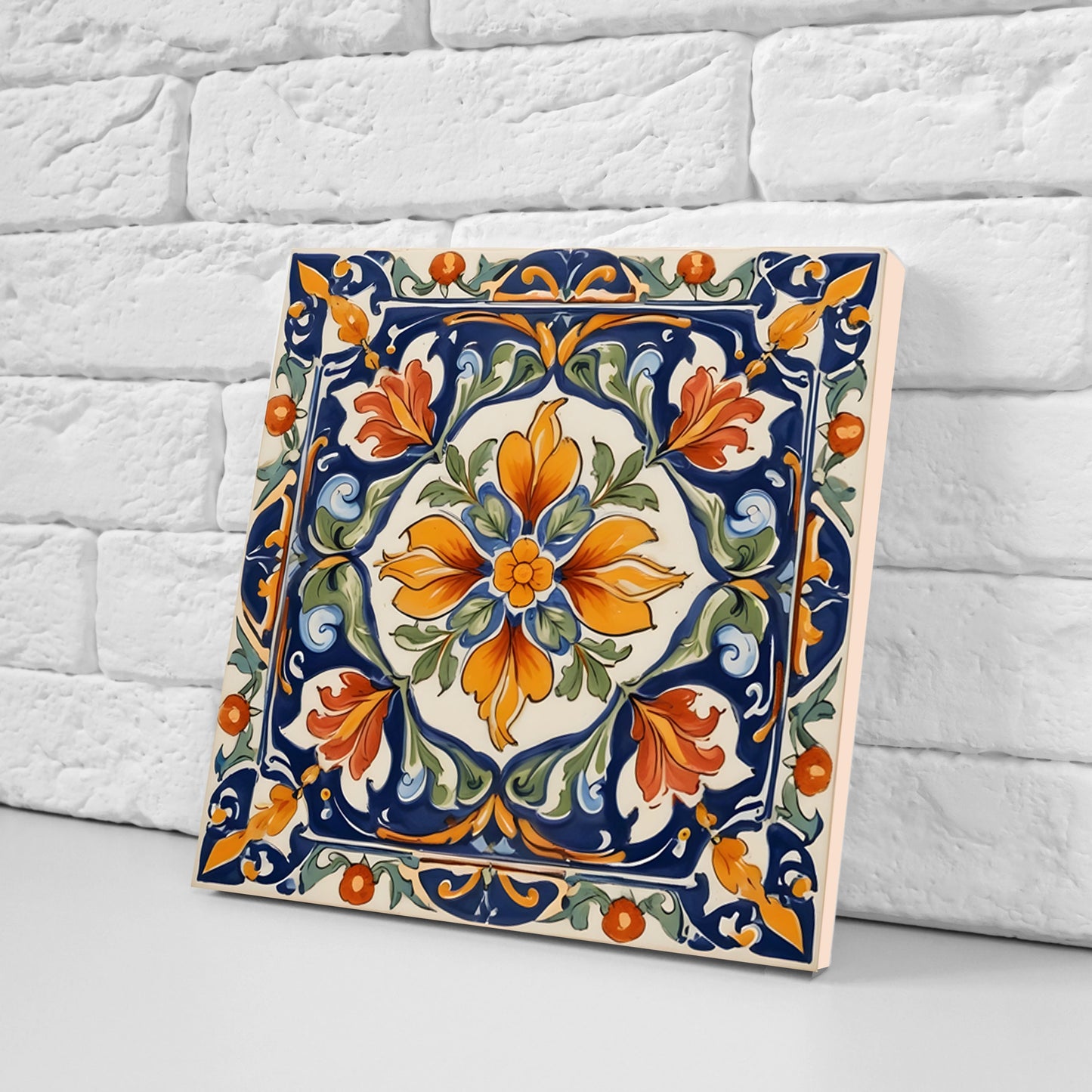 Sicilian Ceramic tiles - Set of 3 Sicilian Wall Decor Tiles - Kitchen Backsplash Tiles, Bathroom Tiles, Sicilian ceramics, Shower tiles