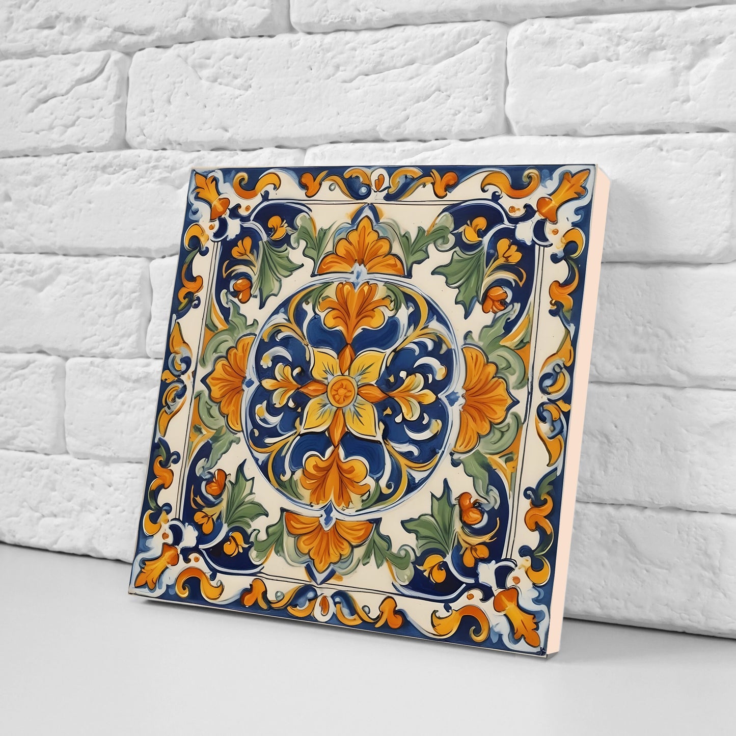 Sicilian Ceramic tiles - Set of 3 Sicilian Wall Decor Tiles - Kitchen Backsplash Tiles, Bathroom Tiles, Sicilian ceramics, Shower tiles