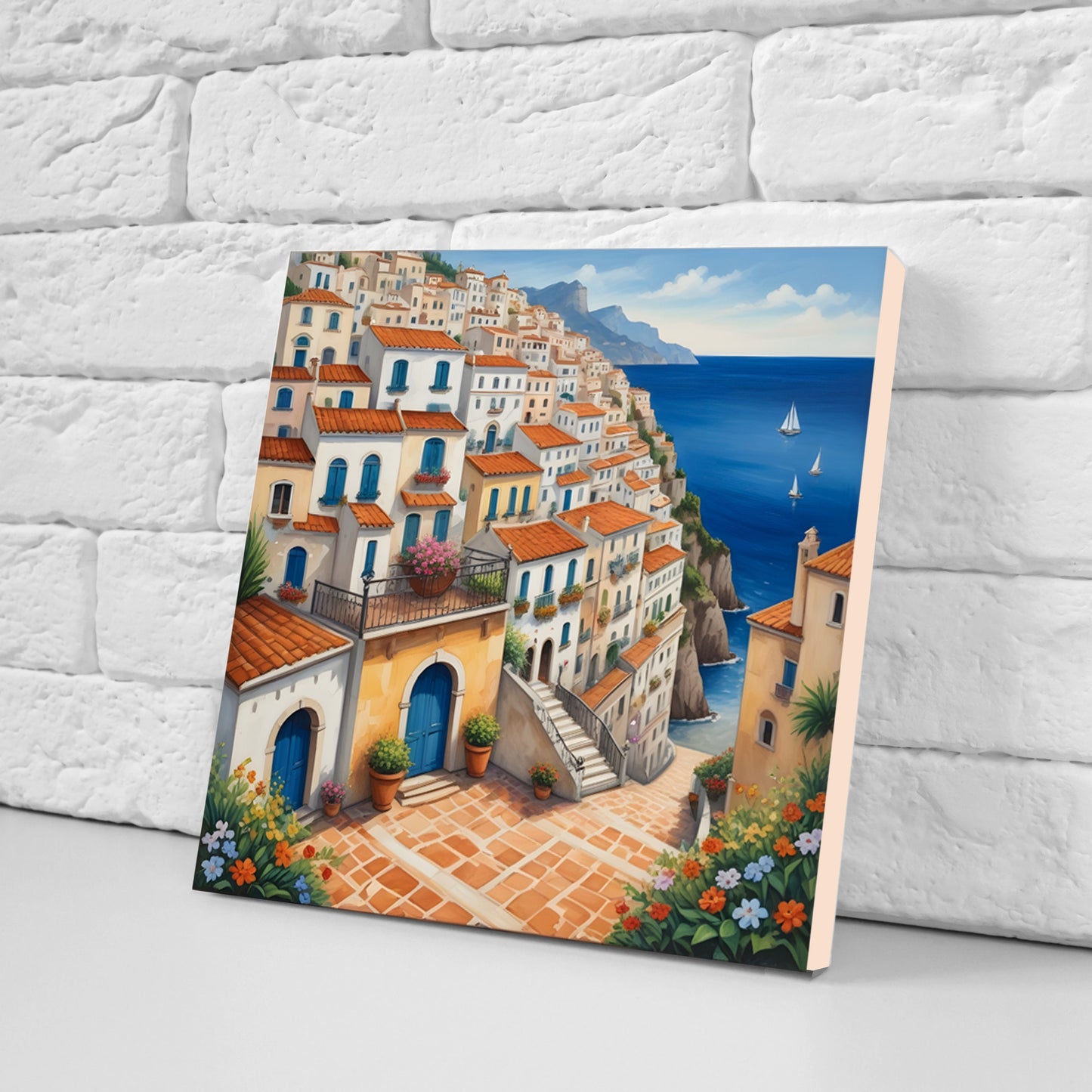 Amalfi Ceramic tiles - Set of 3 Amalfi Wall Decor Tiles - Kitchen Backsplash Tiles, Bathroom Tiles, Amalfi ceramics, Shower tiles, wall tile
