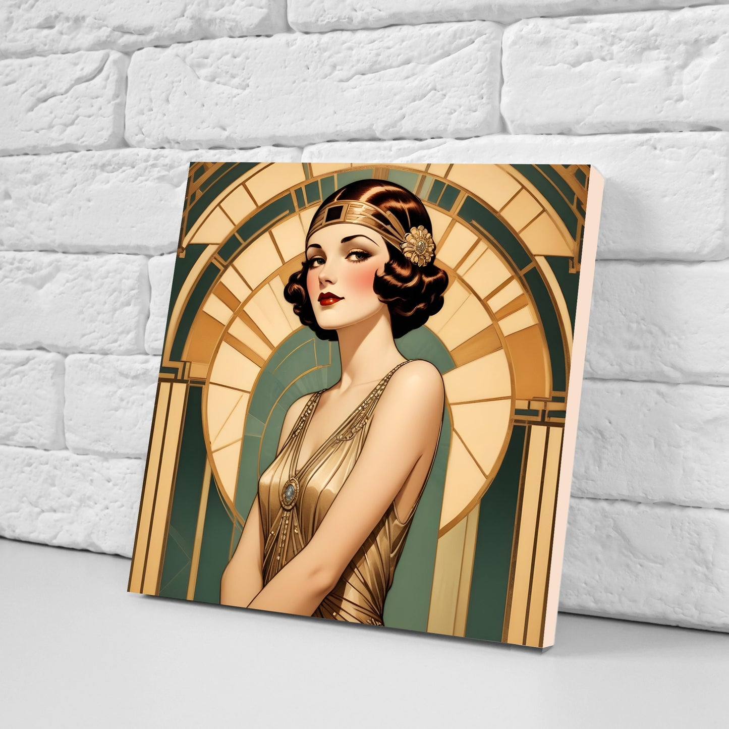 Art Deco Ceramic tiles - Set of 3 Art Deco Wall Decor Tiles - Kitchen Backsplash Tiles, Bathroom Tiles, Decorative Tiles, Shower Tiles