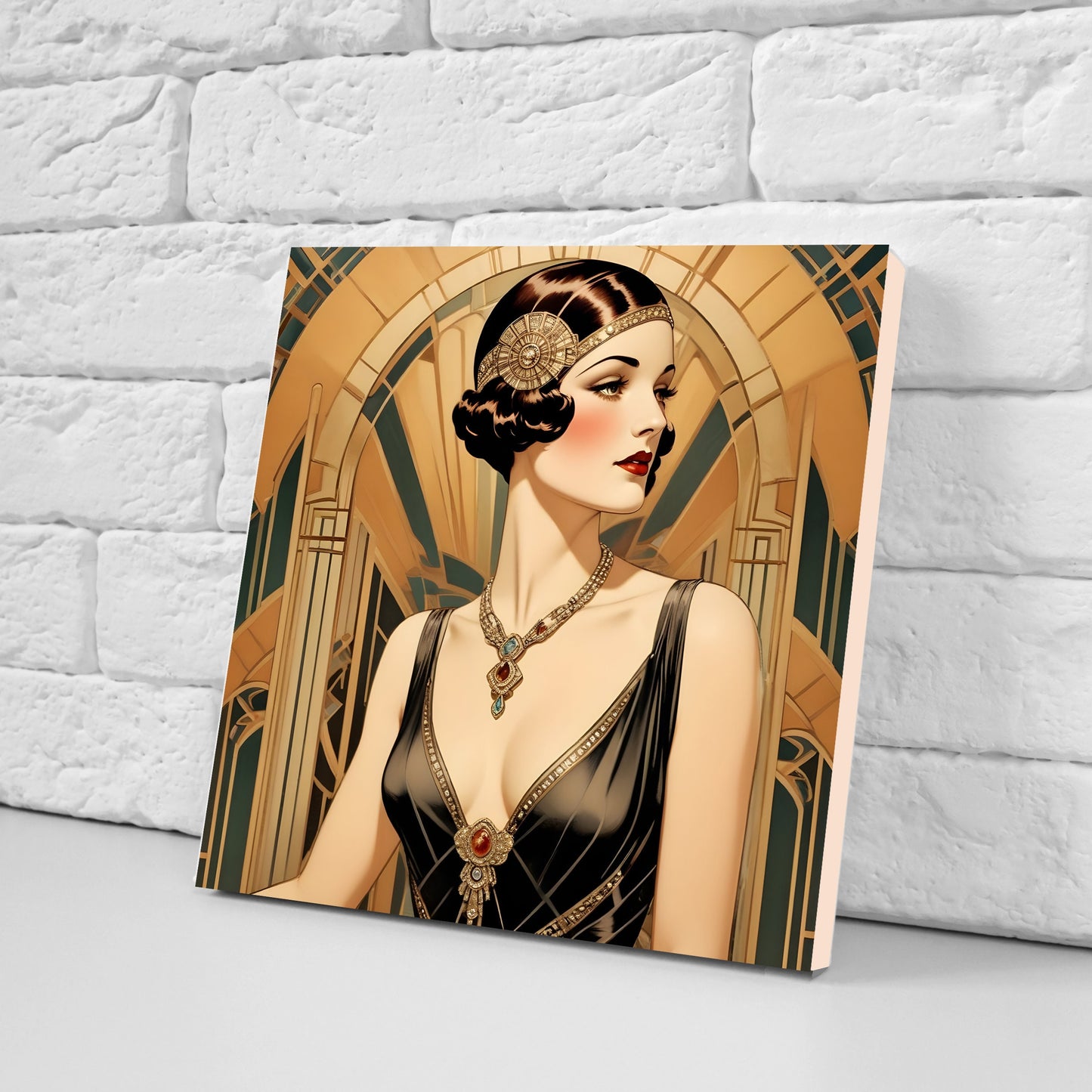 Art Deco Ceramic tiles - Set of 3 Art Deco Wall Decor Tiles - Kitchen Backsplash Tiles, Bathroom Tiles, Decorative Tiles, Shower Tiles
