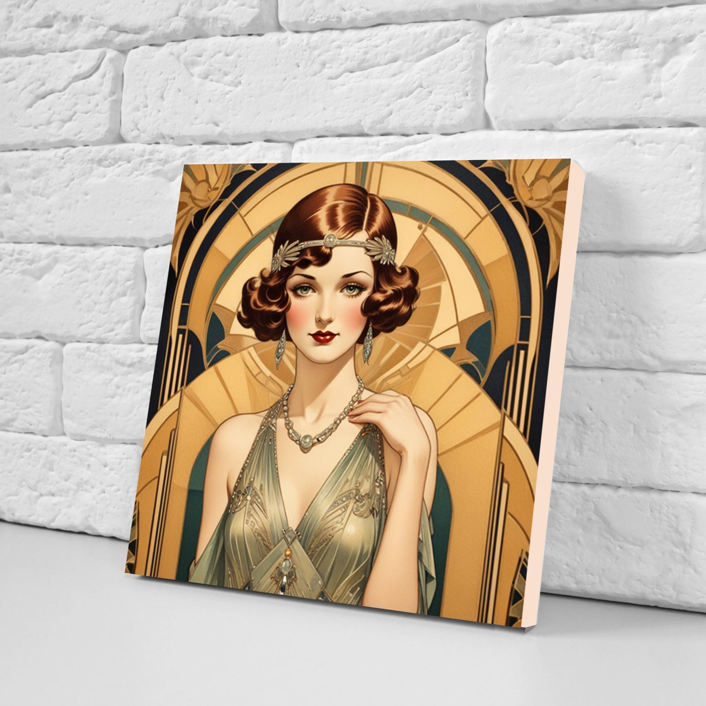 Art Deco Ceramic tiles - Set of 3 Art Deco Wall Decor Tiles - Kitchen Backsplash Tiles, Bathroom Tiles, Decorative Tiles, Shower Tiles