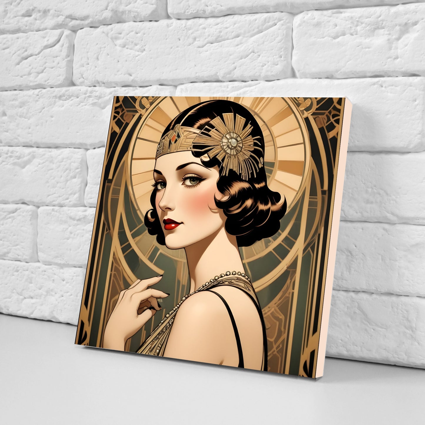 Art Deco Ceramic tiles - Set of 3 Art Deco Wall Decor Tiles - Kitchen Backsplash Tiles, Bathroom Tiles, Decorative Tiles, Shower Tiles