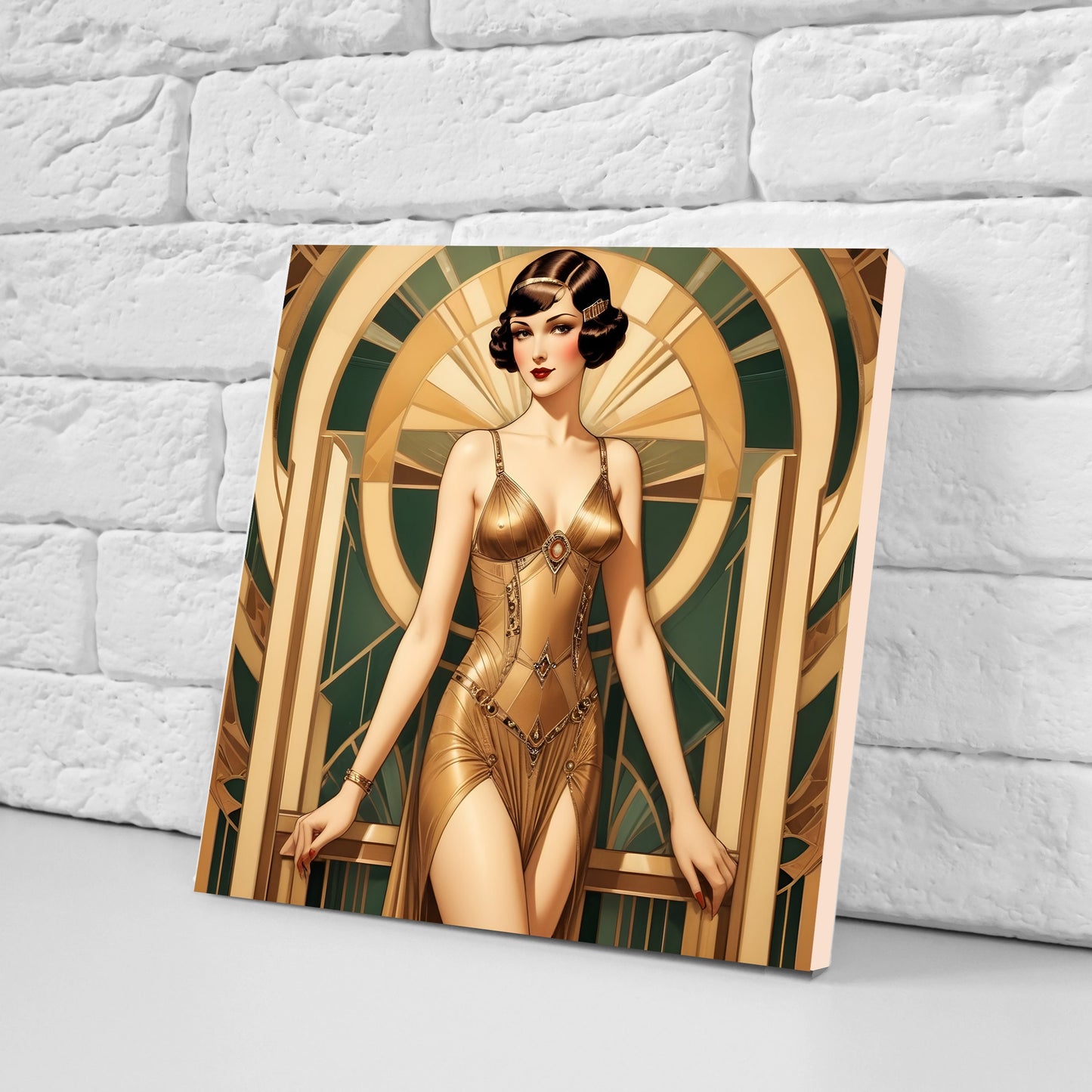 Art Deco Ceramic tiles - Set of 3 Art Deco Wall Decor Tiles - Kitchen Backsplash Tiles, Bathroom Tiles, Decorative Tiles, Shower Tiles