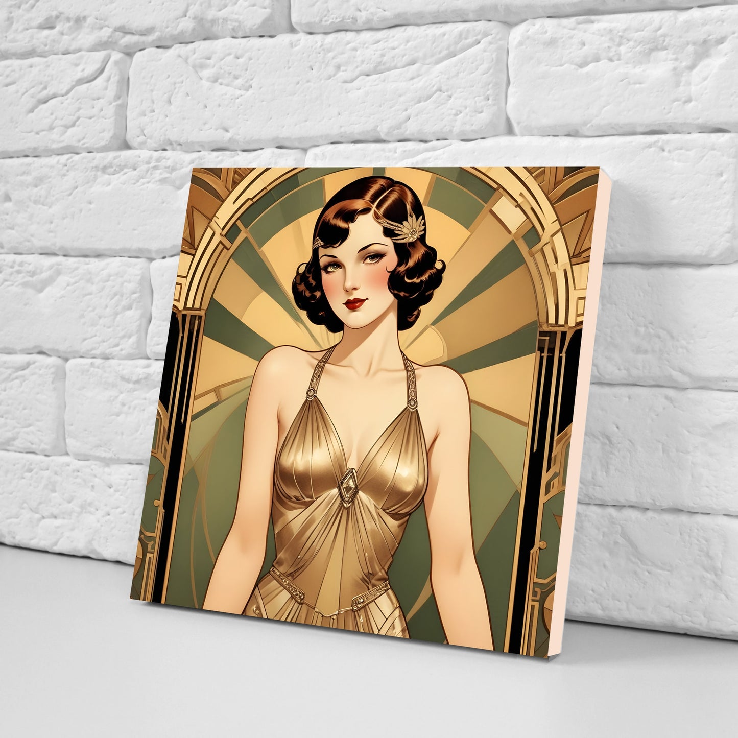 Art Deco Ceramic tiles - Set of 3 Art Deco Wall Decor Tiles - Kitchen Backsplash Tiles, Bathroom Tiles, Decorative Tiles, Shower Tiles