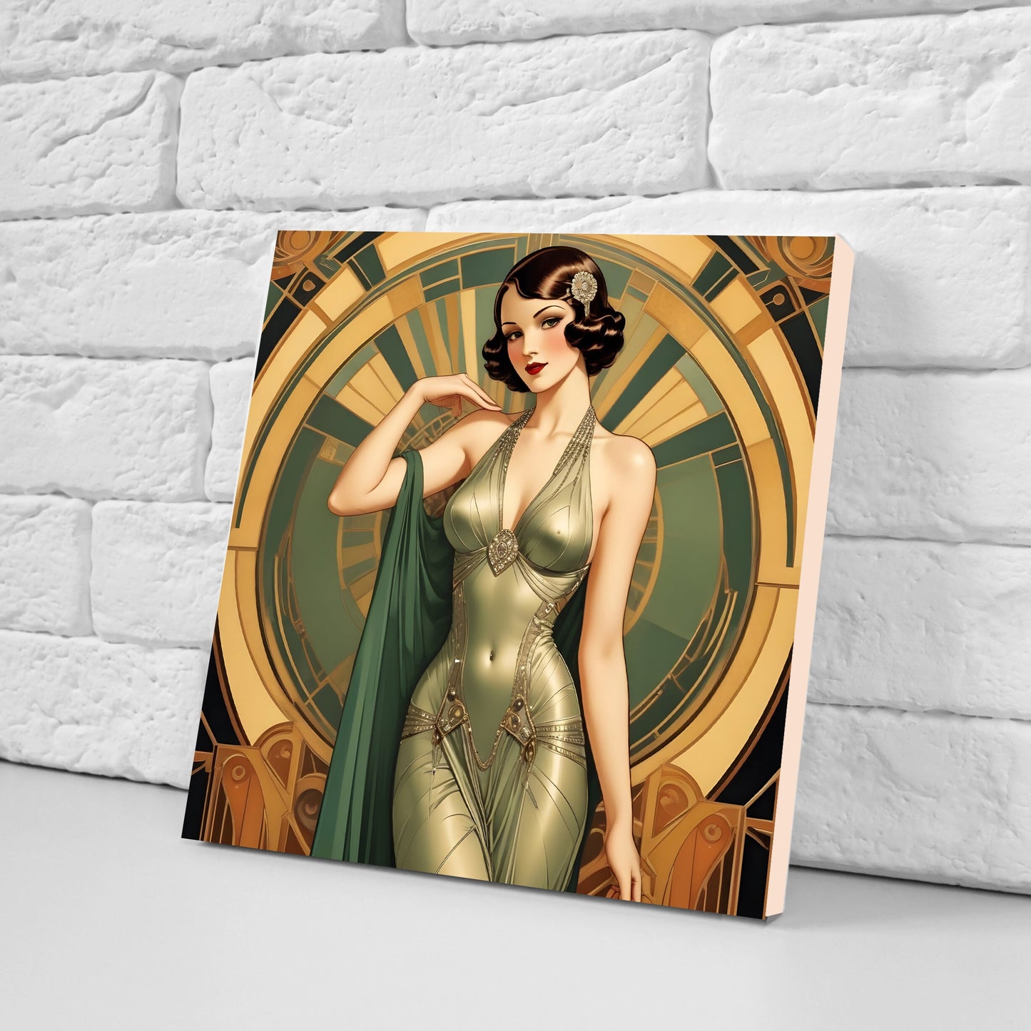 Art Deco Ceramic tiles - Set of 3 Art Deco Wall Decor Tiles - Kitchen Backsplash Tiles, Bathroom Tiles, Decorative Tiles, Shower Tiles
