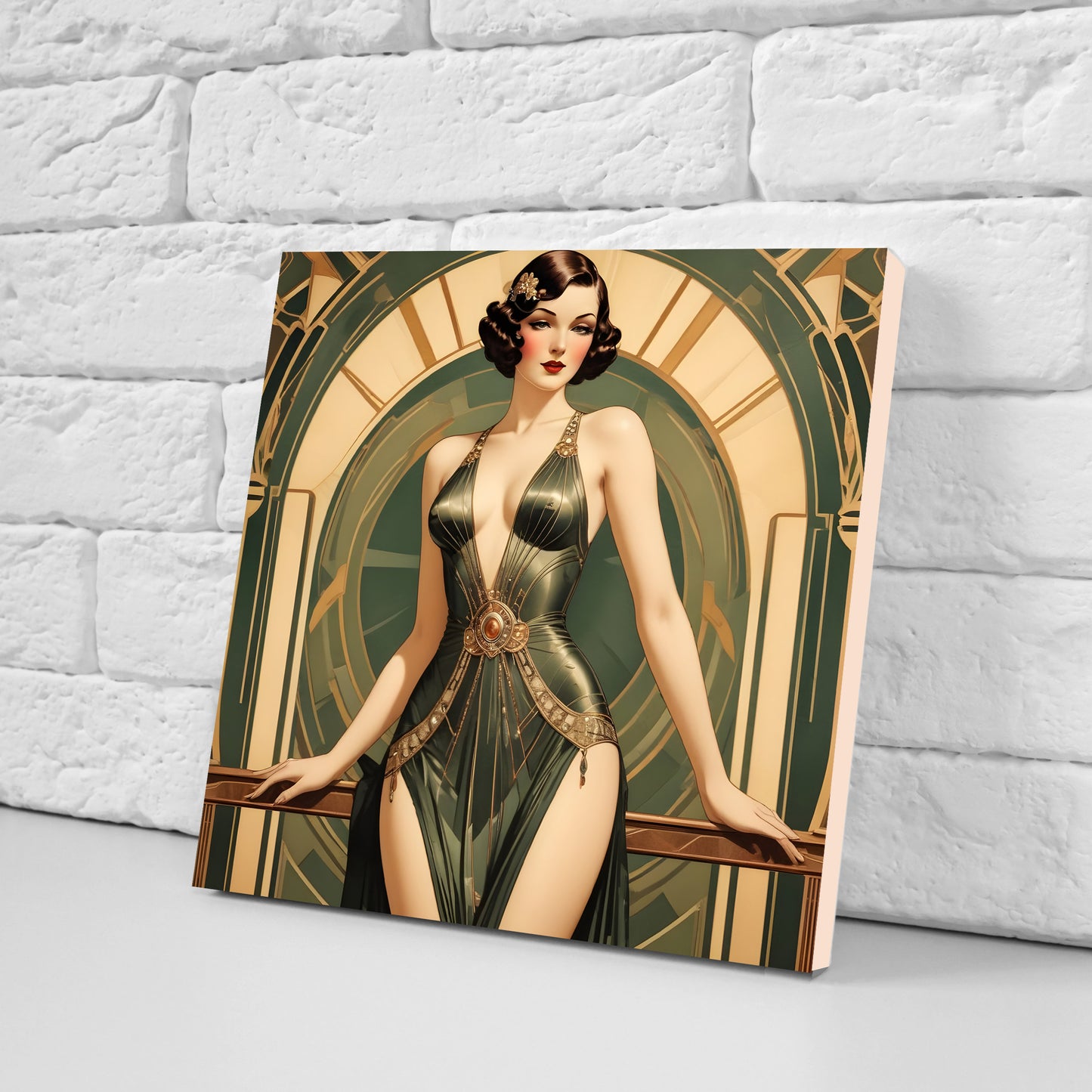 Art Deco Ceramic tiles - Set of 3 Art Deco Wall Decor Tiles - Kitchen Backsplash Tiles, Bathroom Tiles, Decorative Tiles, Shower Tiles