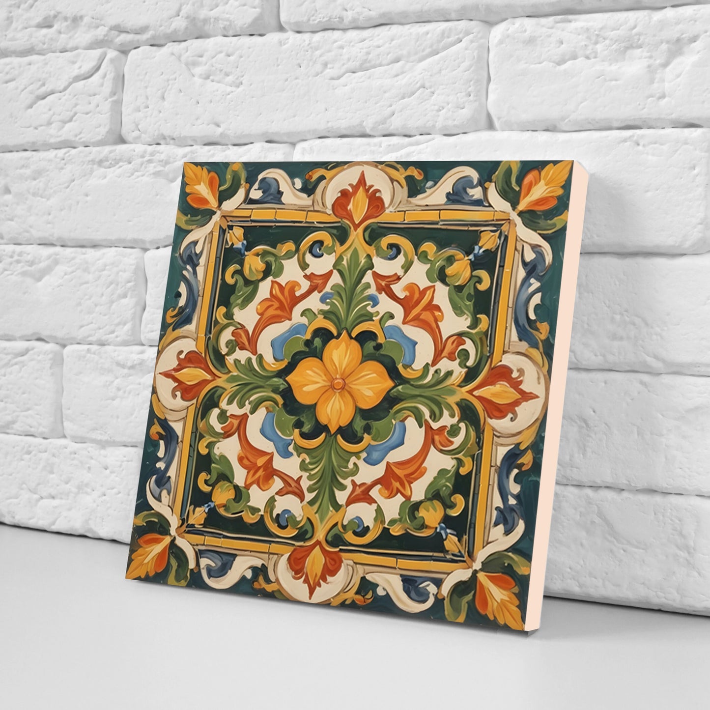 Sicilian Ceramic tiles - Set of 3 Sicilian Wall Decor Tiles - Kitchen Backsplash Tiles, Bathroom Tiles, Sicilian ceramics, Shower tiles