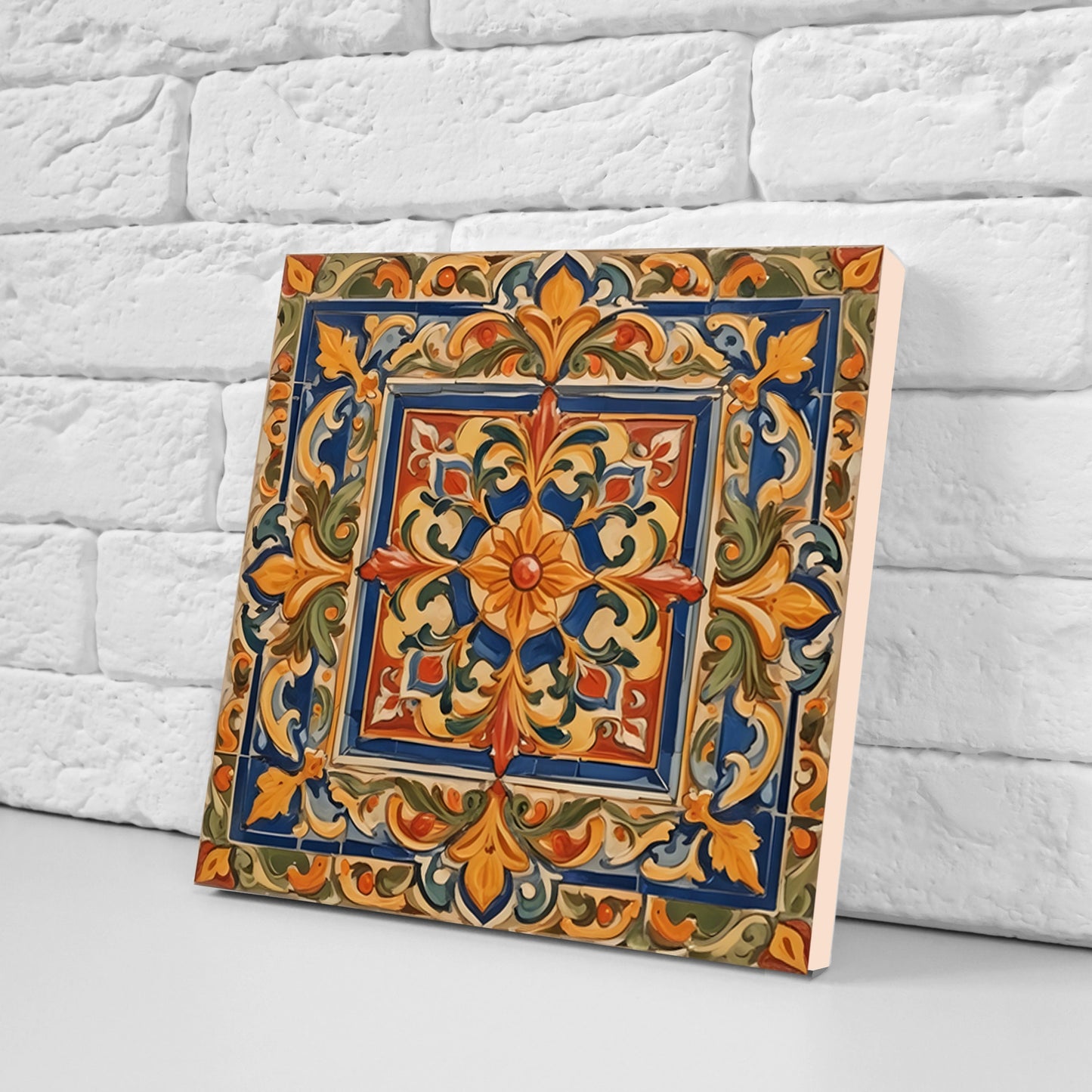 Sicilian Ceramic tiles - Set of 3 Sicilian Wall Decor Tiles - Kitchen Backsplash Tiles, Bathroom Tiles, Sicilian ceramics, Shower tiles