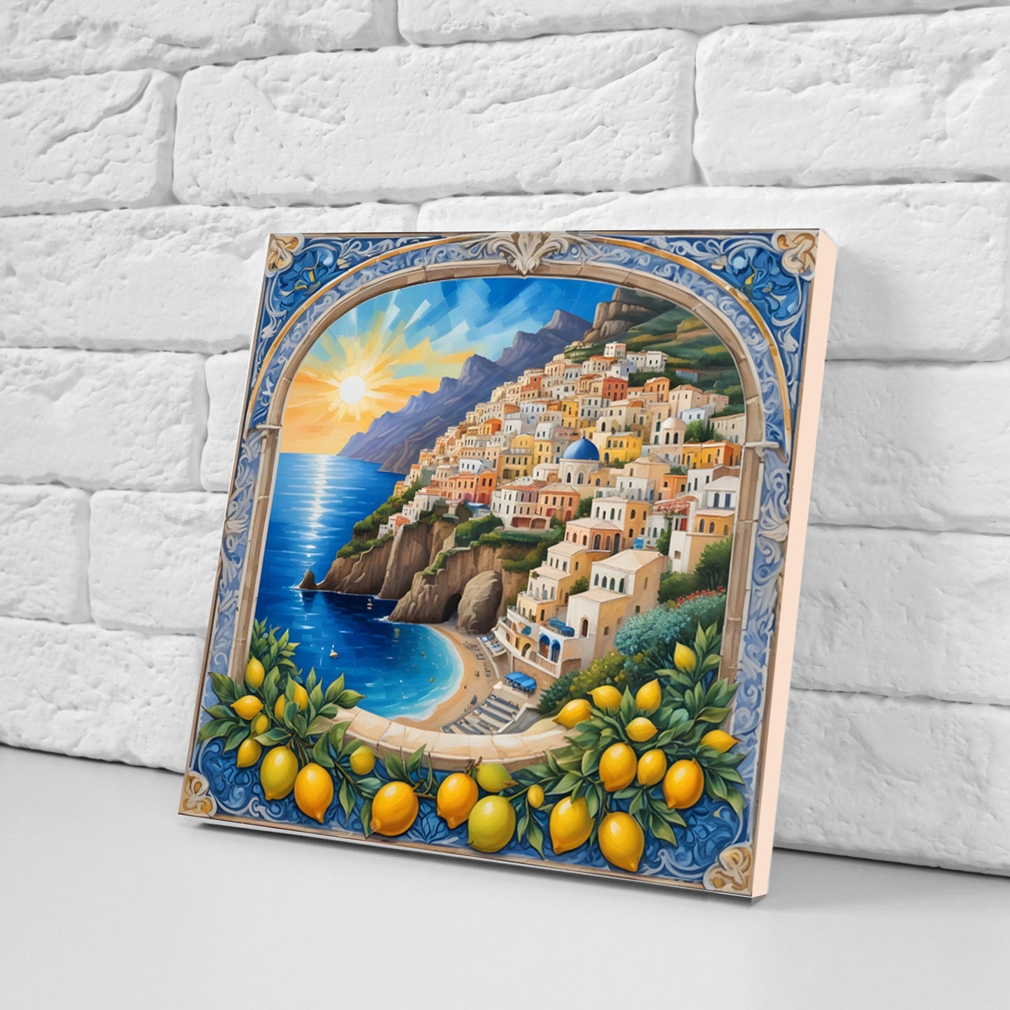 Amalfi Ceramic tiles - Set of 3 Amalfi Wall Decor Tiles - Kitchen Backsplash Tiles, Bathroom Tiles, Amalfi ceramics, Shower tiles, wall tile