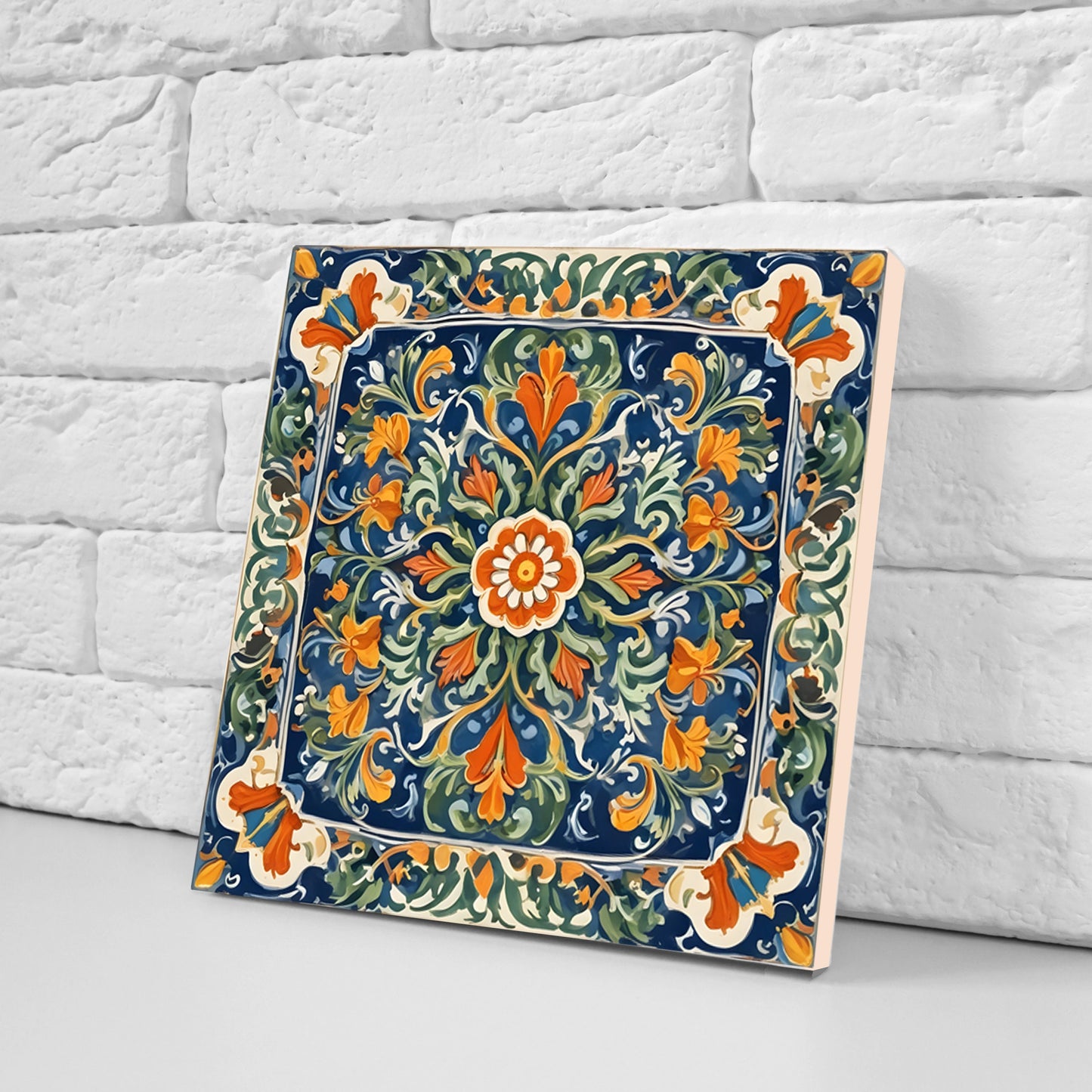 Sicilian Ceramic tiles - Set of 3 Sicilian Wall Decor Tiles - Kitchen Backsplash Tiles, Bathroom Tiles, Sicilian ceramics, Shower tiles