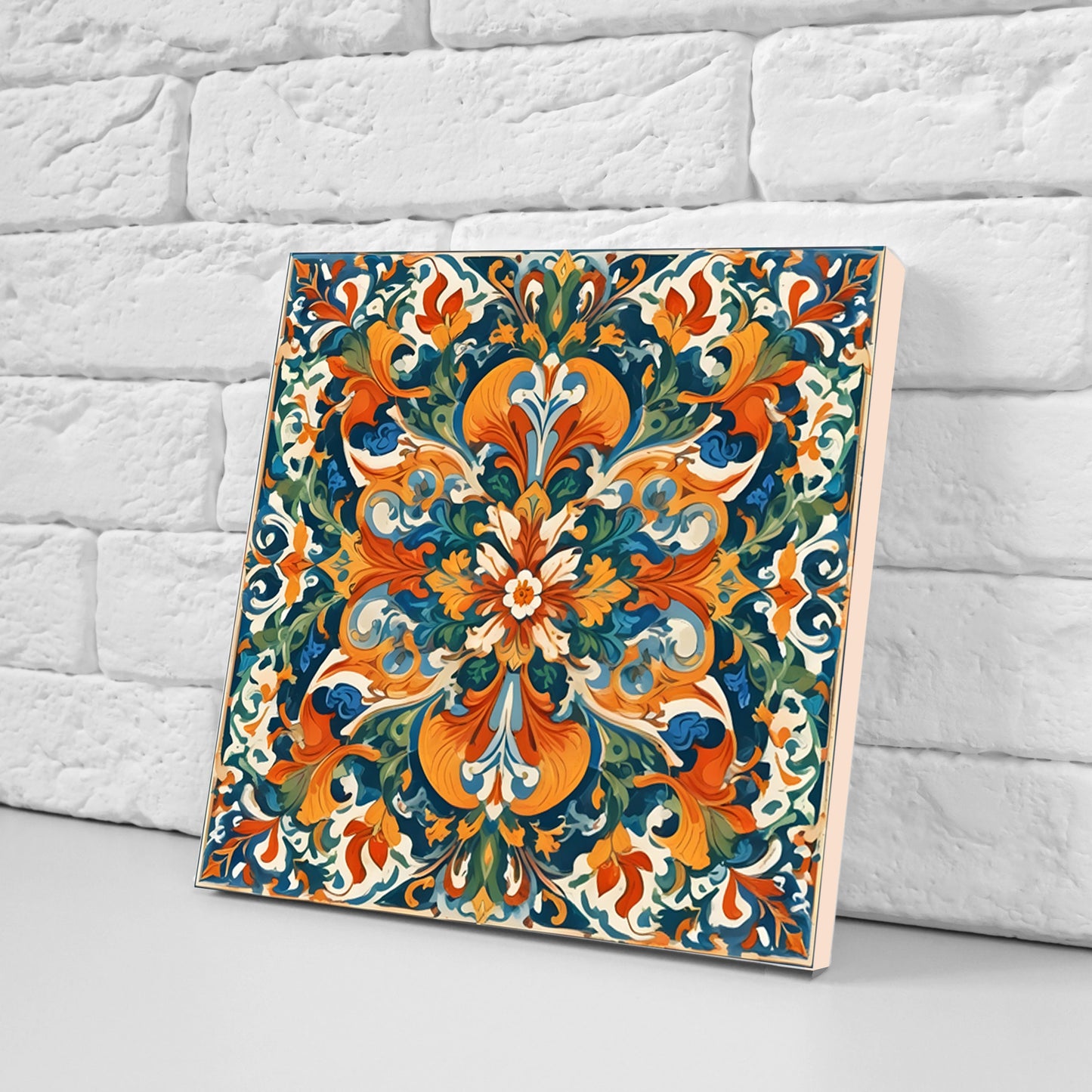 Sicilian Ceramic tiles - Set of 3 Sicilian Wall Decor Tiles - Kitchen Backsplash Tiles, Bathroom Tiles, Sicilian ceramics, Shower tiles