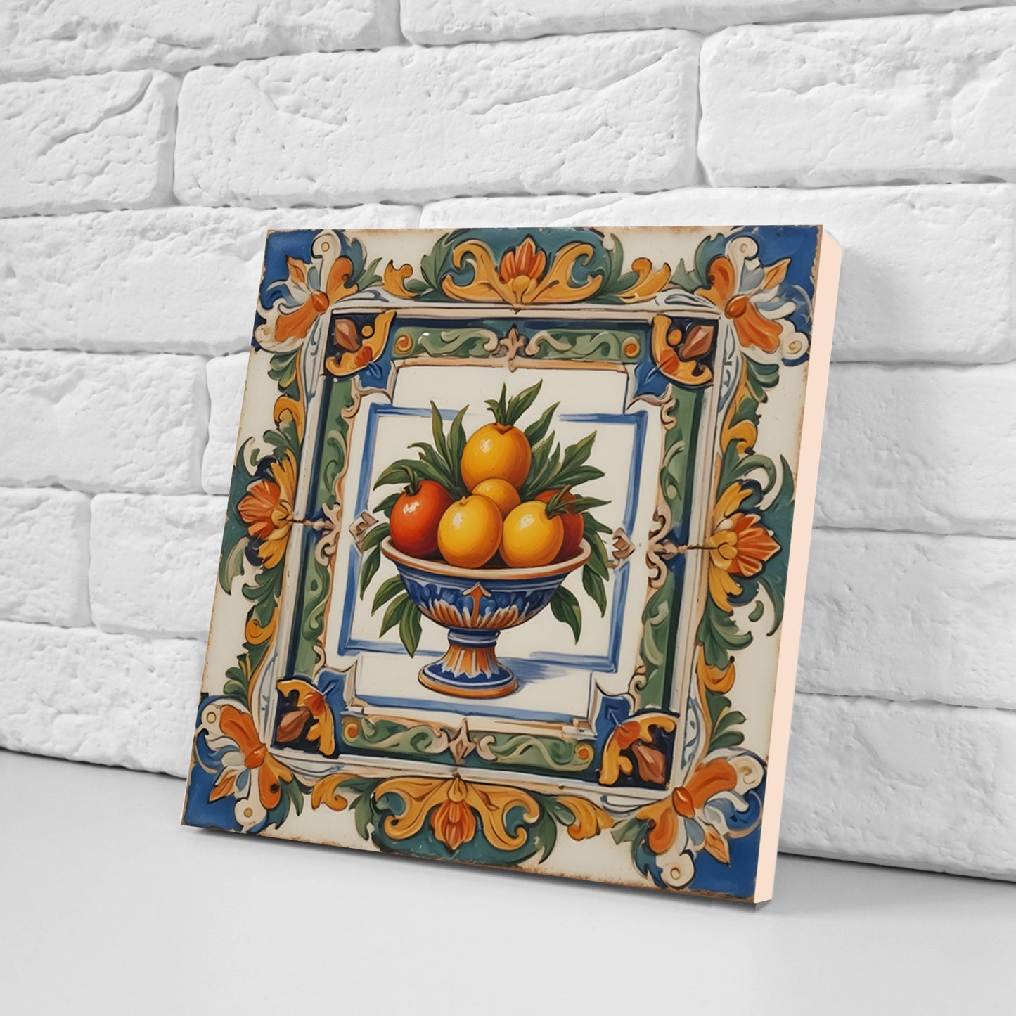 Sicilian Ceramic tiles - Set of 3 Sicilian Wall Decor Tiles - Kitchen Backsplash Tiles, Bathroom Tiles, Sicilian ceramics, Shower tiles