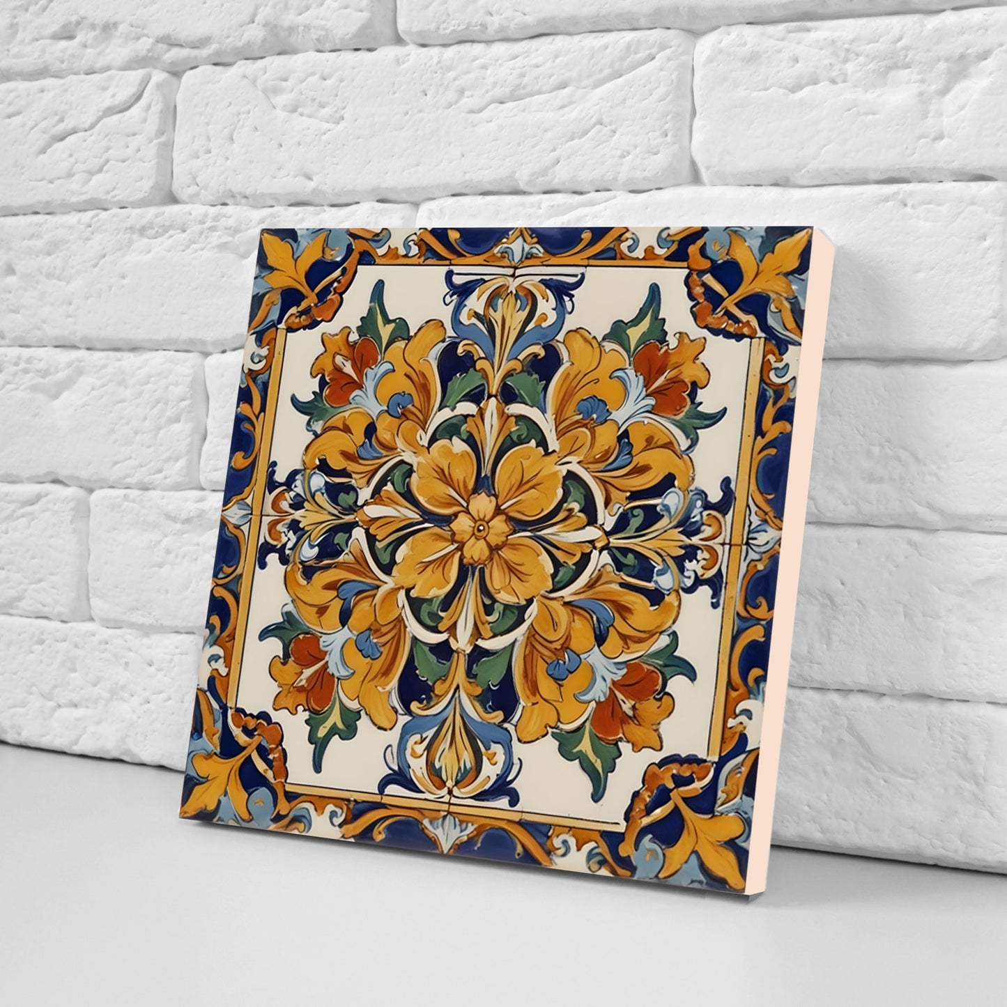 Sicilian Ceramic tiles - Set of 3 Sicilian Wall Decor Tiles - Kitchen Backsplash Tiles, Bathroom Tiles, Sicilian ceramics, Shower tiles