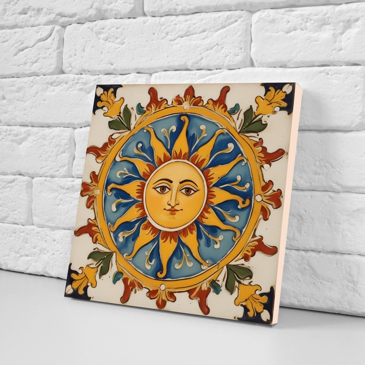 Sicilian Ceramic tiles - Set of 3 Sicilian Wall Decor Tiles - Kitchen Backsplash Tiles, Bathroom Tiles, Sicilian ceramics, Shower tiles