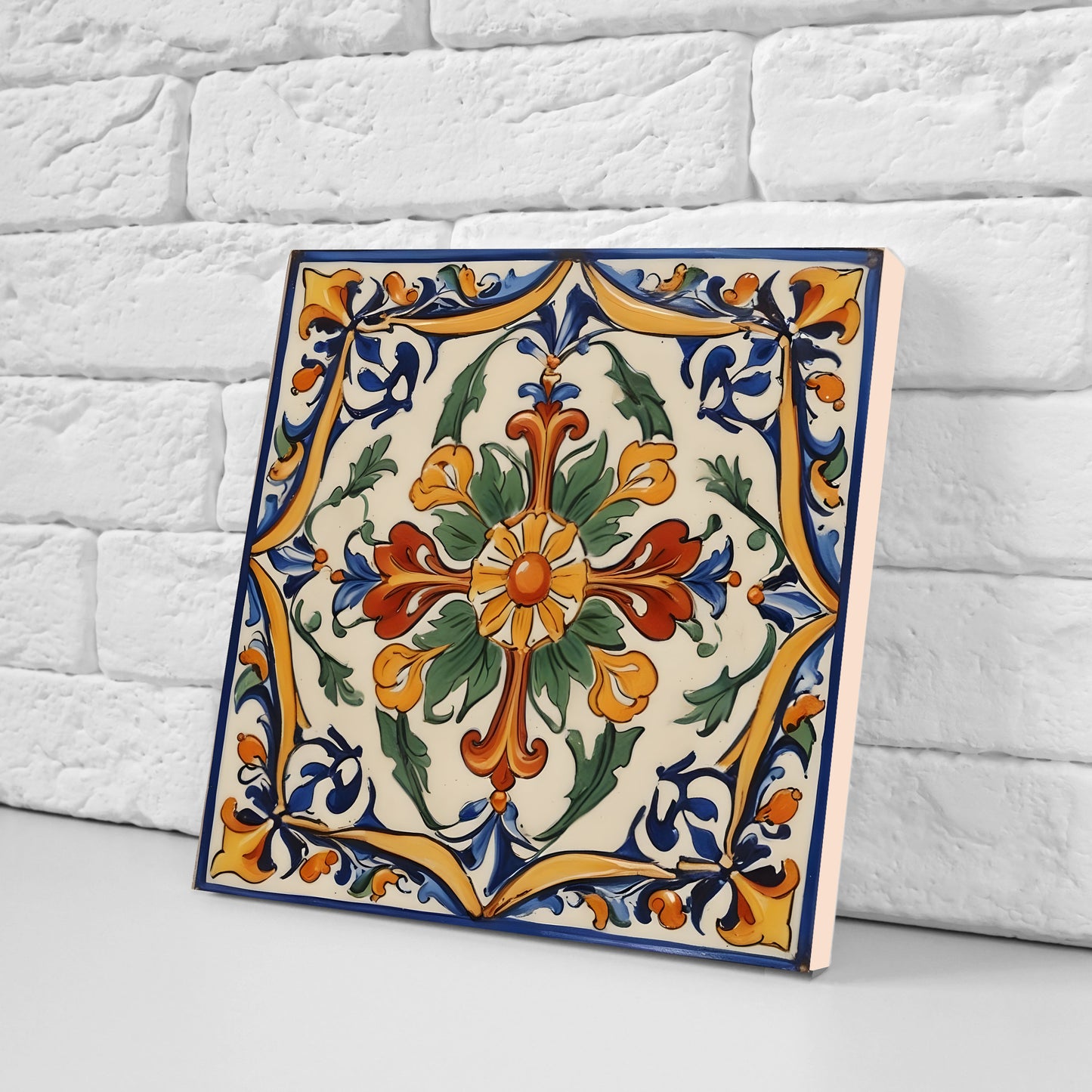 Sicilian Ceramic tiles - Set of 3 Sicilian Wall Decor Tiles - Kitchen Backsplash Tiles, Bathroom Tiles, Sicilian ceramics, Shower tiles
