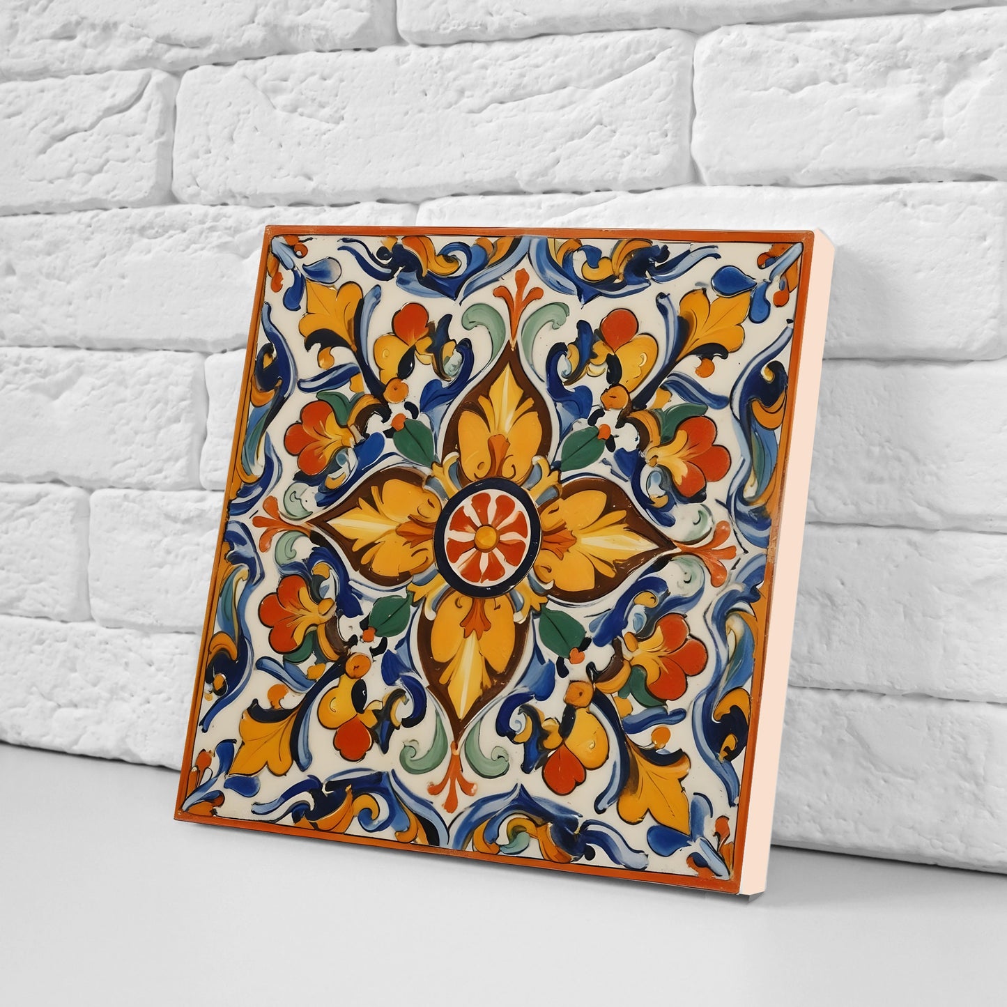 Sicilian Ceramic tiles - Set of 3 Sicilian Wall Decor Tiles - Kitchen Backsplash Tiles, Bathroom Tiles, Sicilian ceramics, Shower tiles