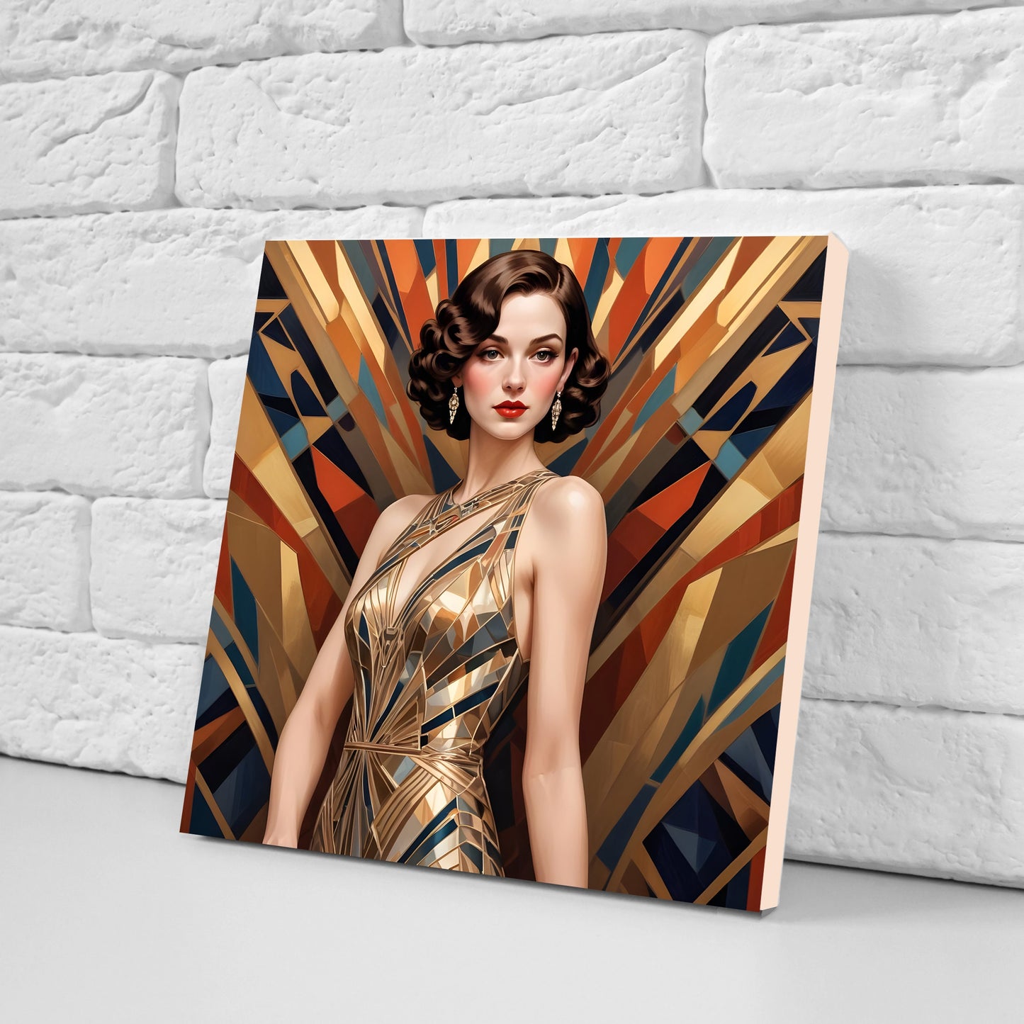 Art Deco Ceramic tiles - Set of 3 Art Deco Wall Decor Tiles - Kitchen Backsplash Tiles, Bathroom Tiles, Decorative Tiles, Shower Tiles