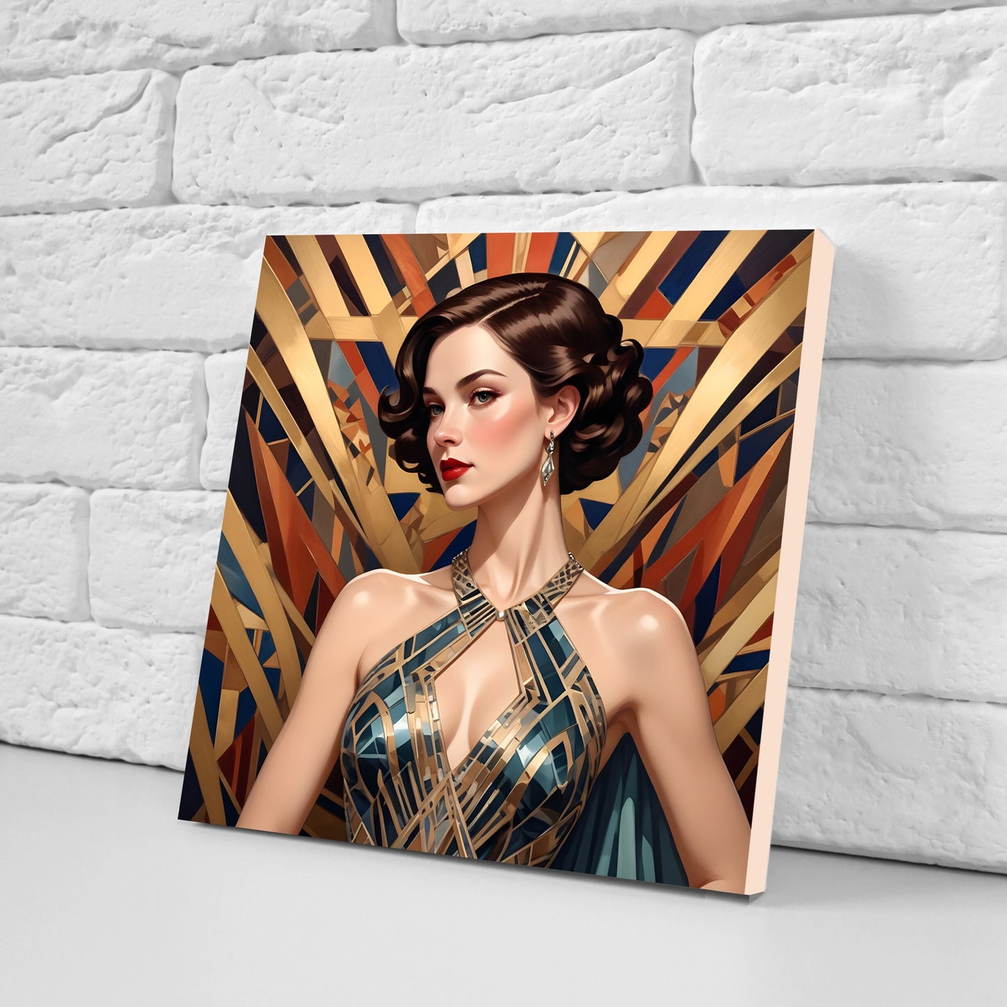 Art Deco Ceramic tiles - Set of 3 Art Deco Wall Decor Tiles - Kitchen Backsplash Tiles, Bathroom Tiles, Decorative Tiles, Shower Tiles
