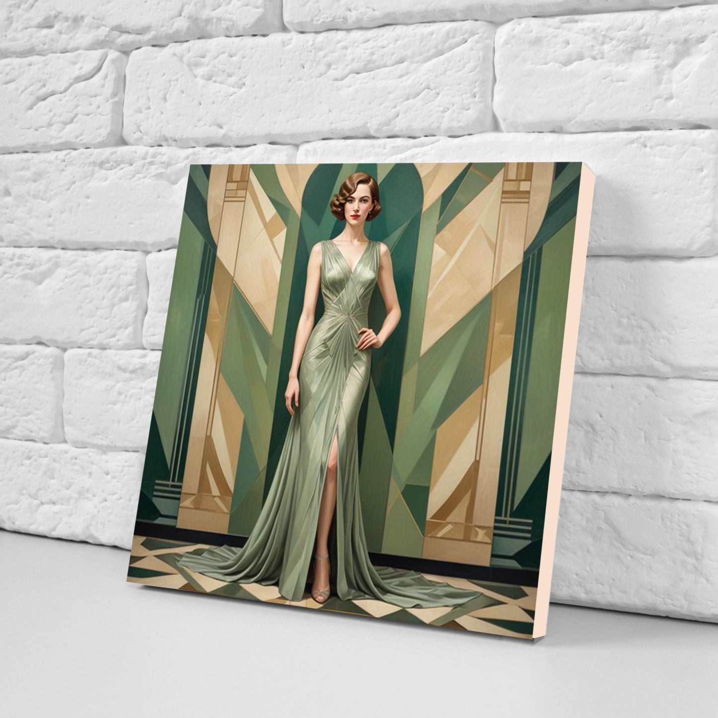 Art Deco Ceramic tiles - Set of 3 Art Deco Wall Decor Tiles - Kitchen Backsplash Tiles, Bathroom Tiles, Decorative Tiles, Shower Tiles