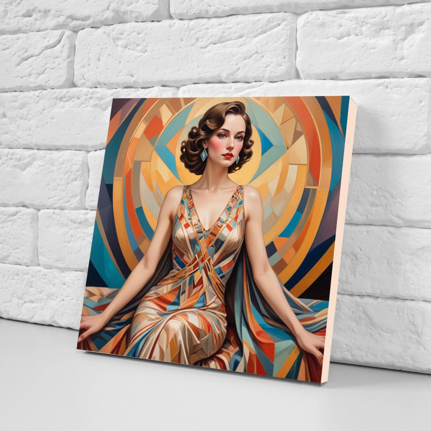 Art Deco Ceramic tiles - Set of 3 Art Deco Wall Decor Tiles - Kitchen Backsplash Tiles, Bathroom Tiles, Decorative Tiles, Shower Tiles