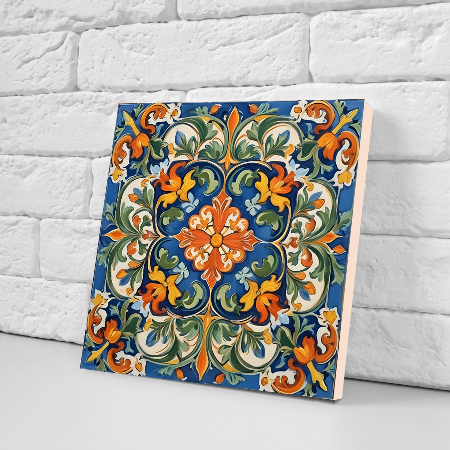 Sicilian Ceramic tiles - Set of 3 Sicilian Wall Decor Tiles - Kitchen Backsplash Tiles, Bathroom Tiles, Sicilian ceramics, Shower tiles