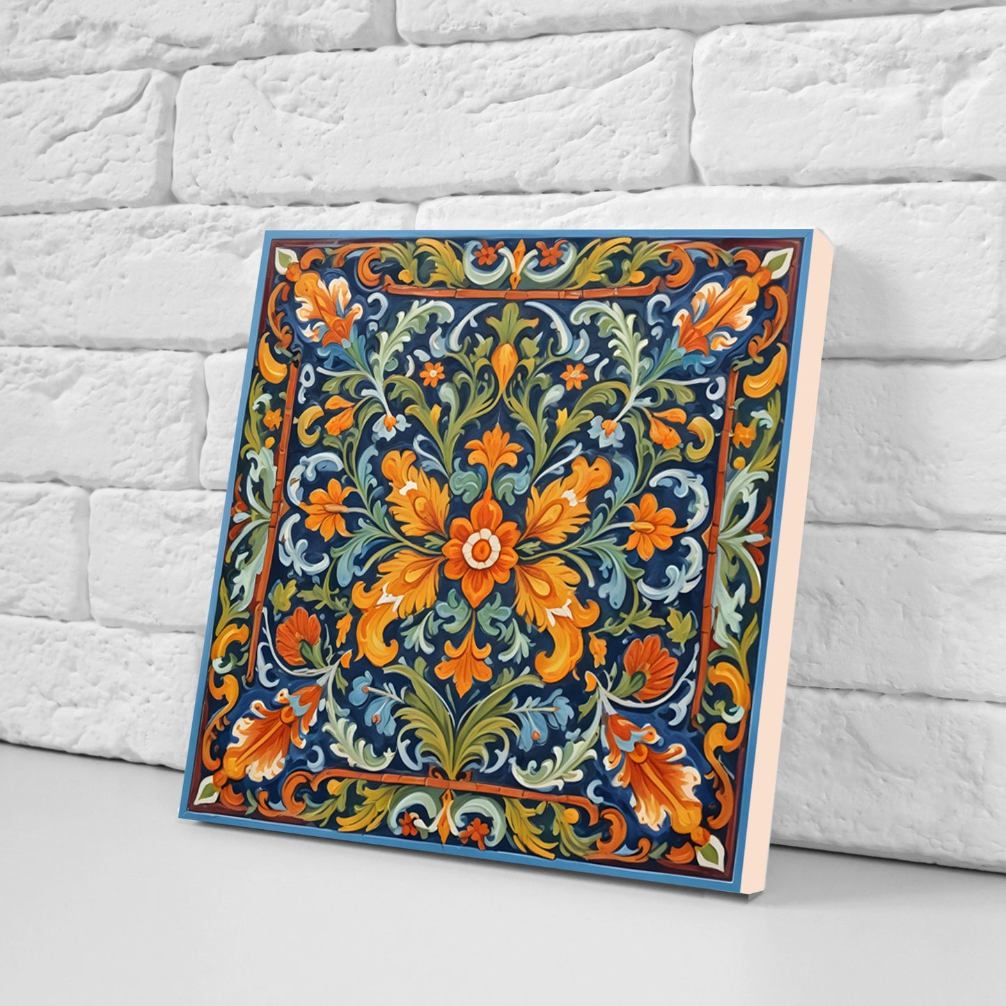 Sicilian Ceramic tiles - Set of 3 Sicilian Wall Decor Tiles - Kitchen Backsplash Tiles, Bathroom Tiles, Sicilian ceramics, Shower tiles