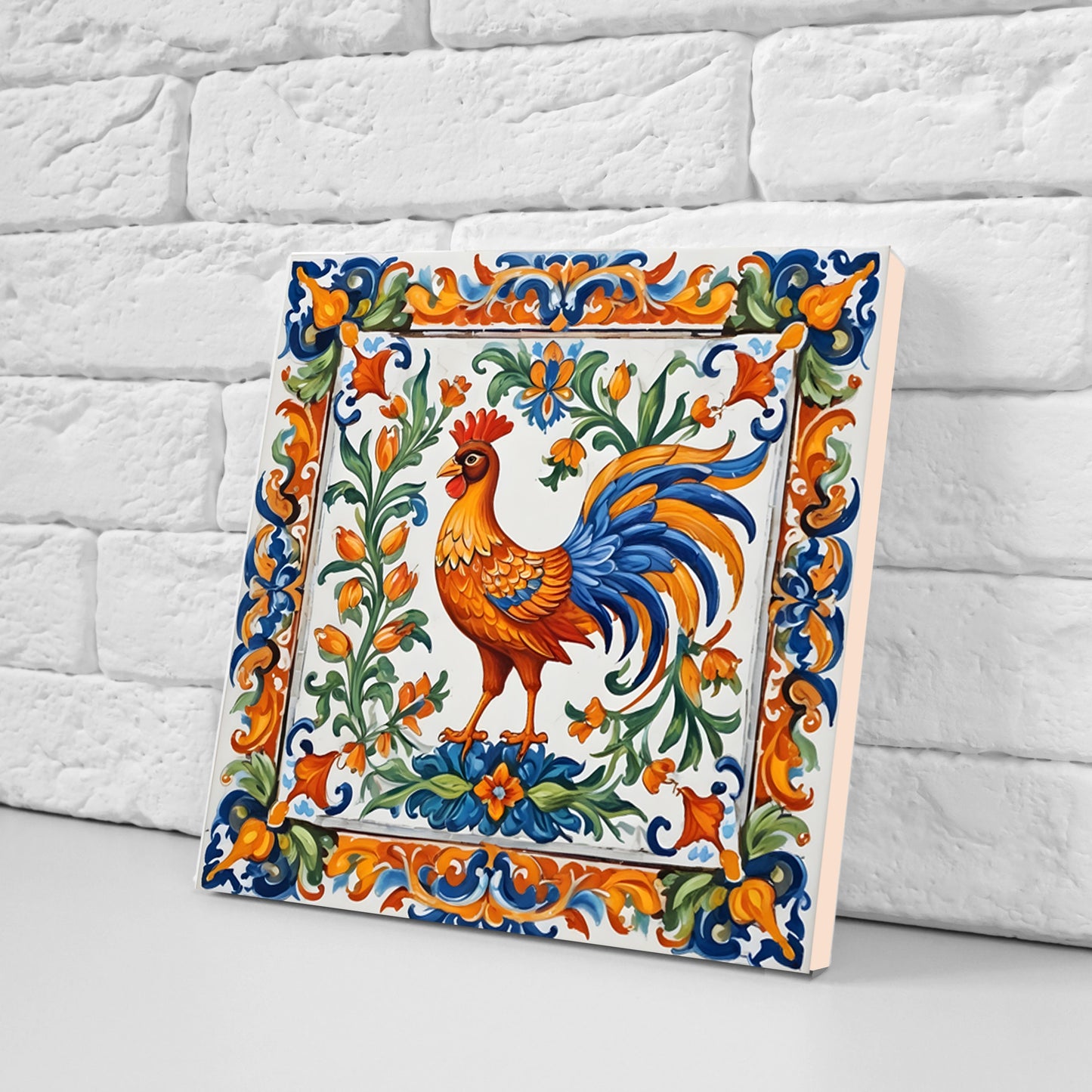 Sicilian Ceramic tiles - Set of 3 Sicilian Wall Decor Tiles - Kitchen Backsplash Tiles, Bathroom Tiles, Sicilian ceramics, Shower tiles