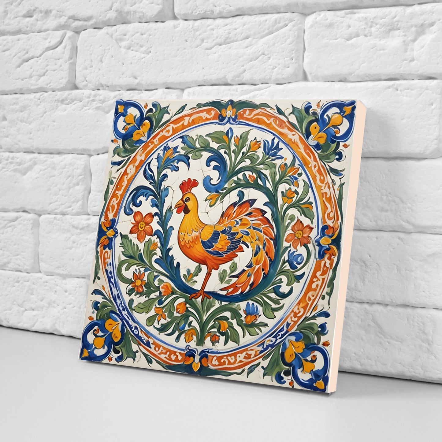 Sicilian Ceramic tiles - Set of 3 Sicilian Wall Decor Tiles - Kitchen Backsplash Tiles, Bathroom Tiles, Sicilian ceramics, Shower tiles