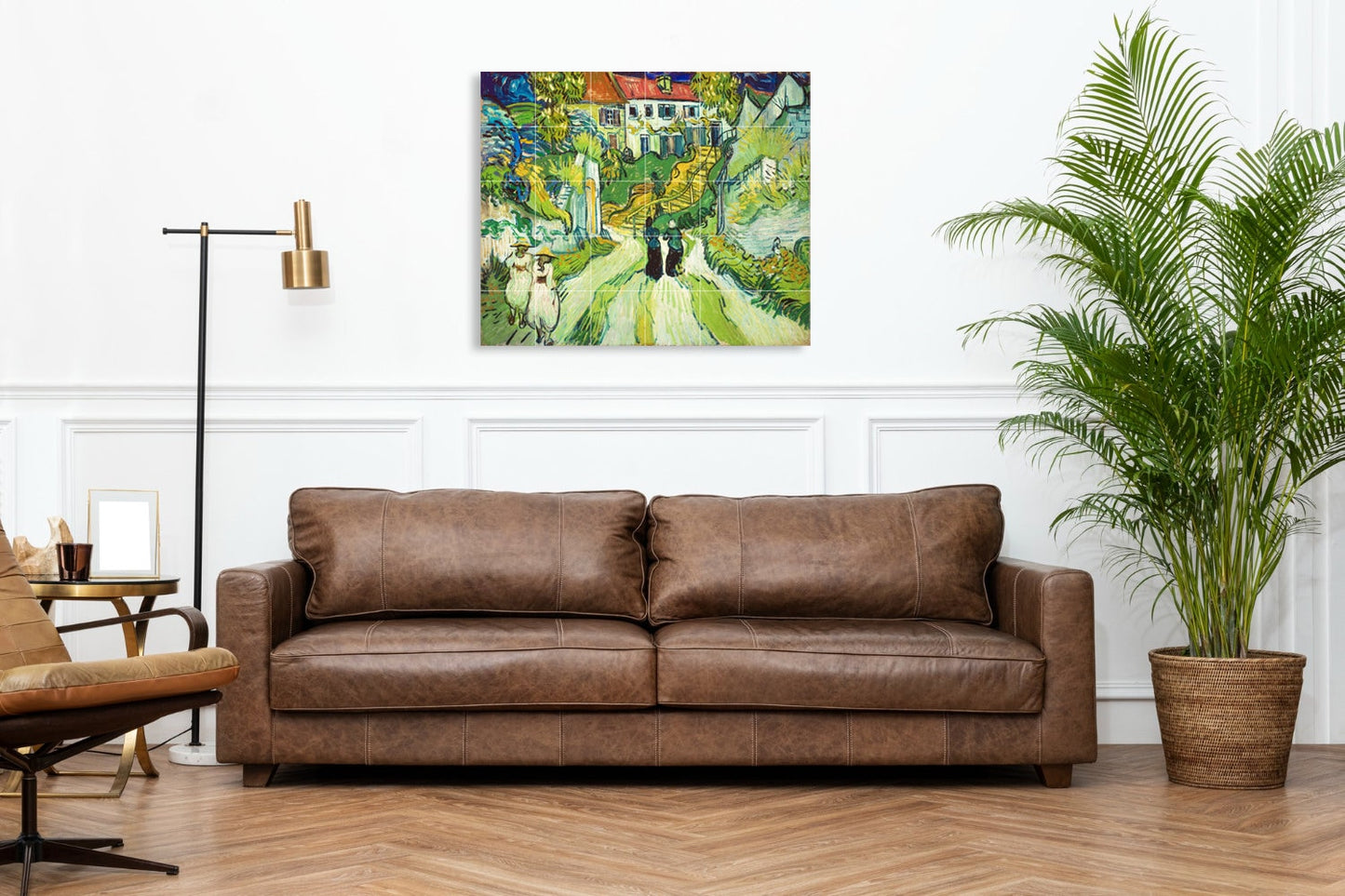 Tile Mural/Mosaic Ceramic Panel of Vincent Van Gogh Stairway at Auvers - Nature Art - Tile Mural - Gloss Tiles - Tile Mosaic