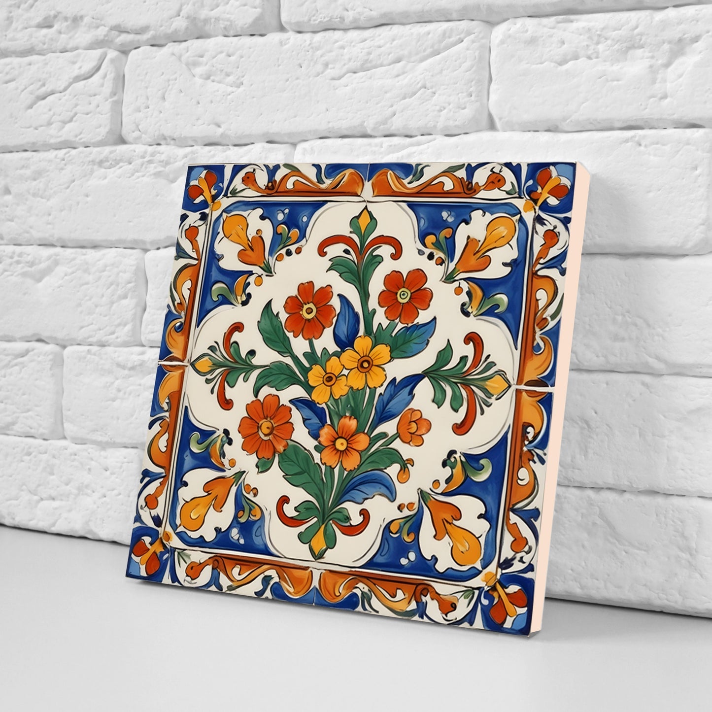 Sicilian Ceramic tiles - Set of 3 Sicilian Wall Decor Tiles - Kitchen Backsplash Tiles, Bathroom Tiles, Sicilian ceramics, Shower tiles