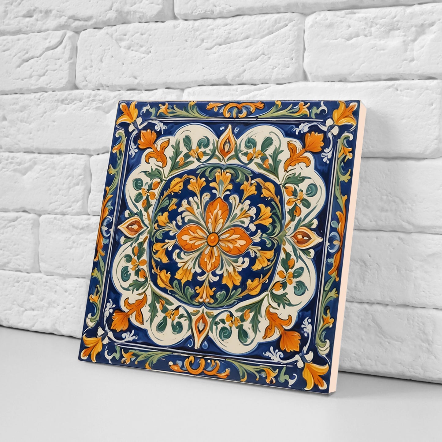 Sicilian Ceramic tiles - Set of 3 Sicilian Wall Decor Tiles - Kitchen Backsplash Tiles, Bathroom Tiles, Sicilian ceramics, Shower tiles