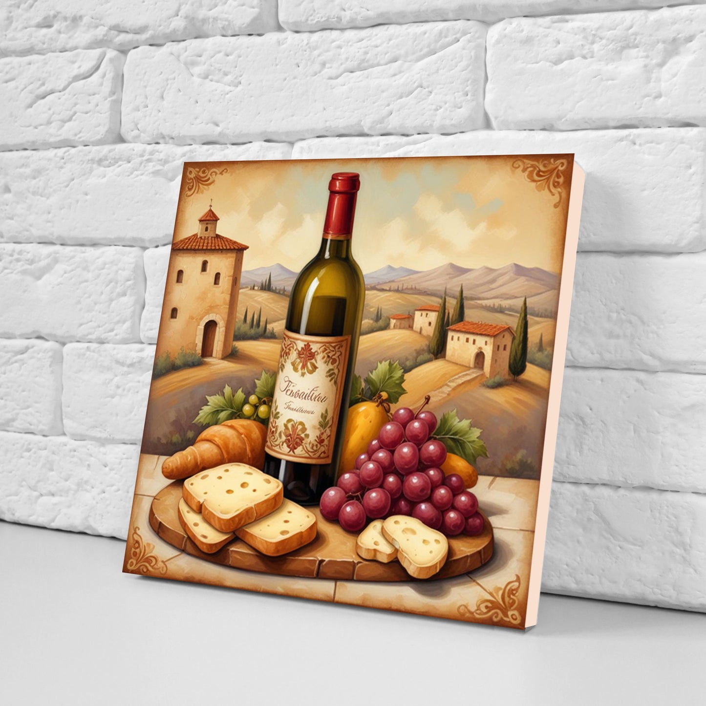 Tuscany Ceramic tiles - Set of 3 Tuscany Wall Decor Tiles - Kitchen Backsplash Tiles, Bathroom Tiles, Tuscany ceramics, Shower tiles