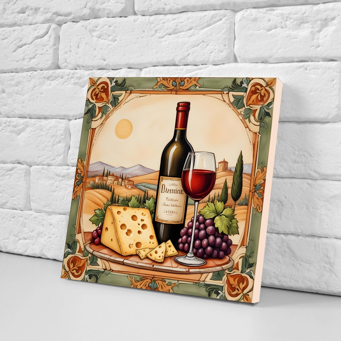 Tuscany Ceramic tiles - Set of 3 Tuscany Wall Decor Tiles - Kitchen Backsplash Tiles, Bathroom Tiles, Tuscany ceramics, Shower tiles