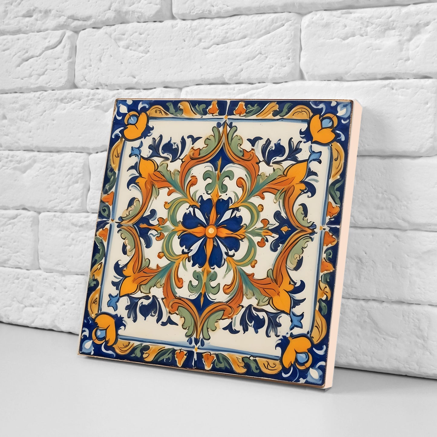 Sicilian Ceramic tiles - Set of 3 Sicilian Wall Decor Tiles - Kitchen Backsplash Tiles, Bathroom Tiles, Sicilian ceramics, Shower tiles