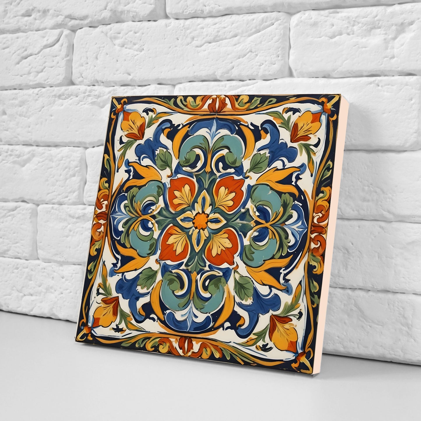 Sicilian Ceramic tiles - Set of 3 Sicilian Wall Decor Tiles - Kitchen Backsplash Tiles, Bathroom Tiles, Sicilian ceramics, Shower tiles