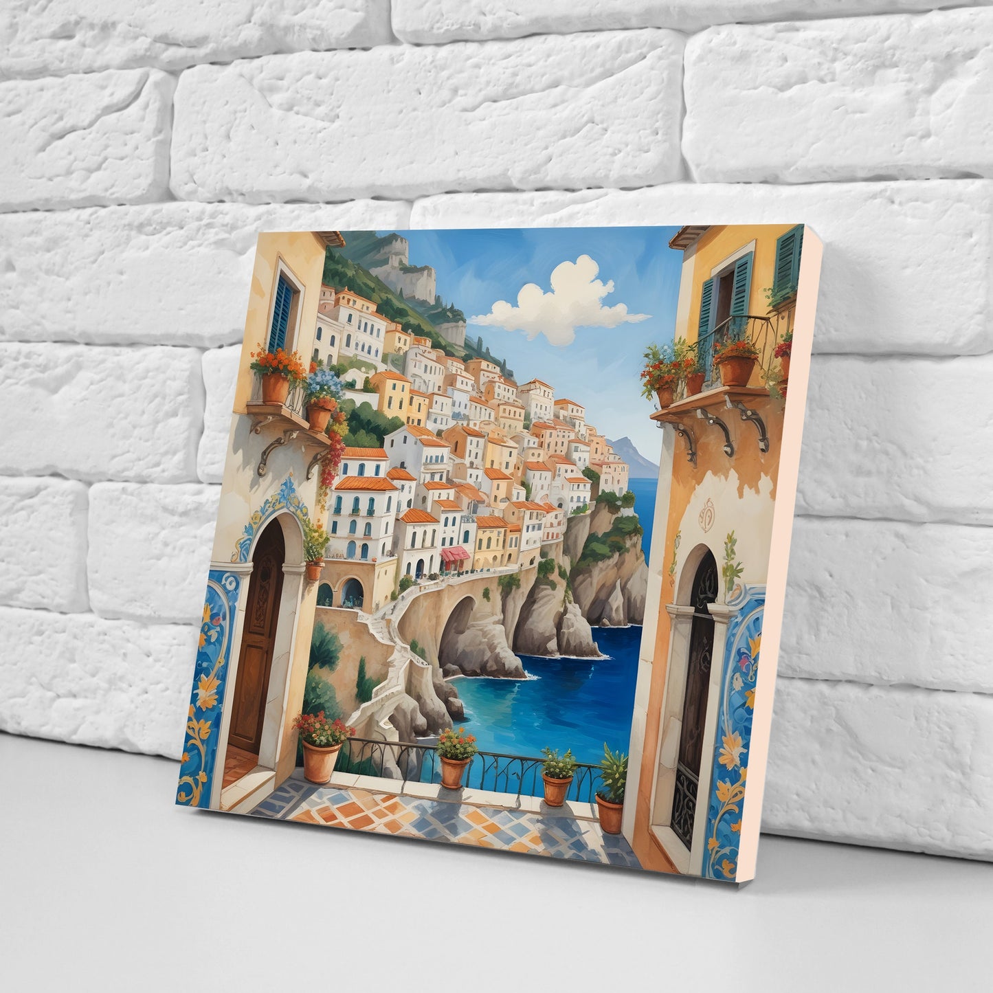 Amalfi Ceramic tiles - Set of 3 Amalfi Wall Decor Tiles - Kitchen Backsplash Tiles, Bathroom Tiles, Amalfi ceramics, Shower tiles, wall tile