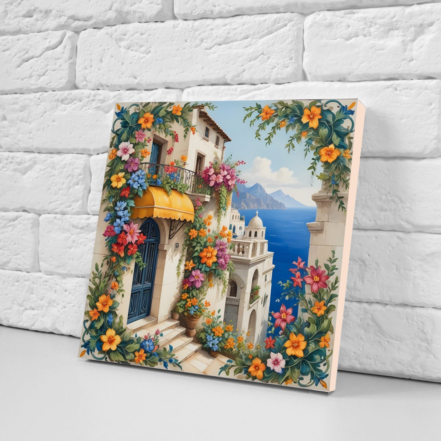 Amalfi Ceramic tiles - Set of 3 Amalfi Wall Decor Tiles - Kitchen Backsplash Tiles, Bathroom Tiles, Amalfi ceramics, Shower tiles, wall tile