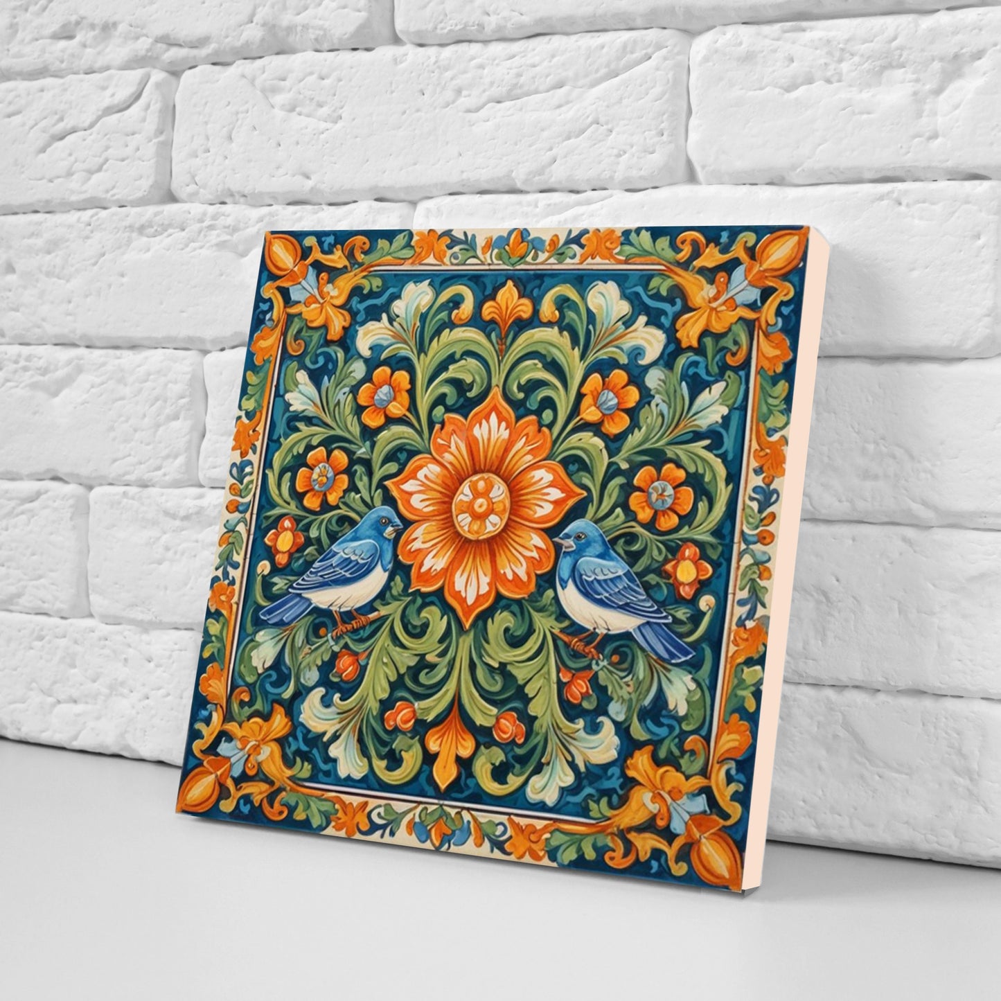 Sicilian Ceramic tiles - Set of 3 Sicilian Wall Decor Tiles - Kitchen Backsplash Tiles, Bathroom Tiles, Sicilian ceramics, Shower tiles